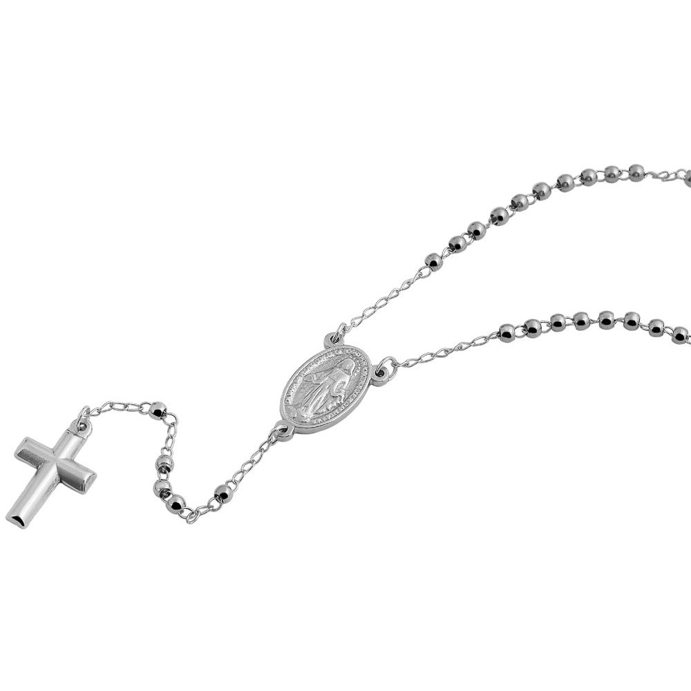 Adelia´s Gliederkette »Unisex Halskette – Rosenkranzkette aus Edelstahl 50 cm« Ideal zum Verschenken – schlicht und stilvoll