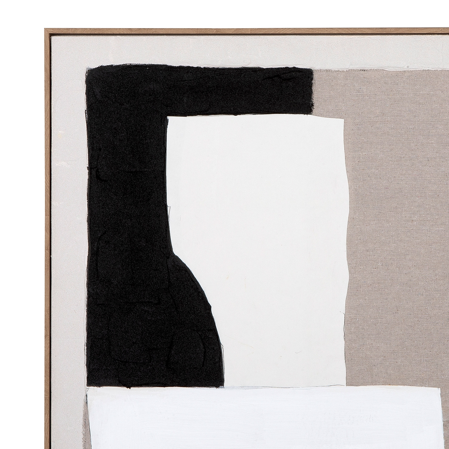 GILDE Bild mit Rahmen »Bild rechteckig Randal schwarz; weiß H. 121,5 cm«, (1 St.)