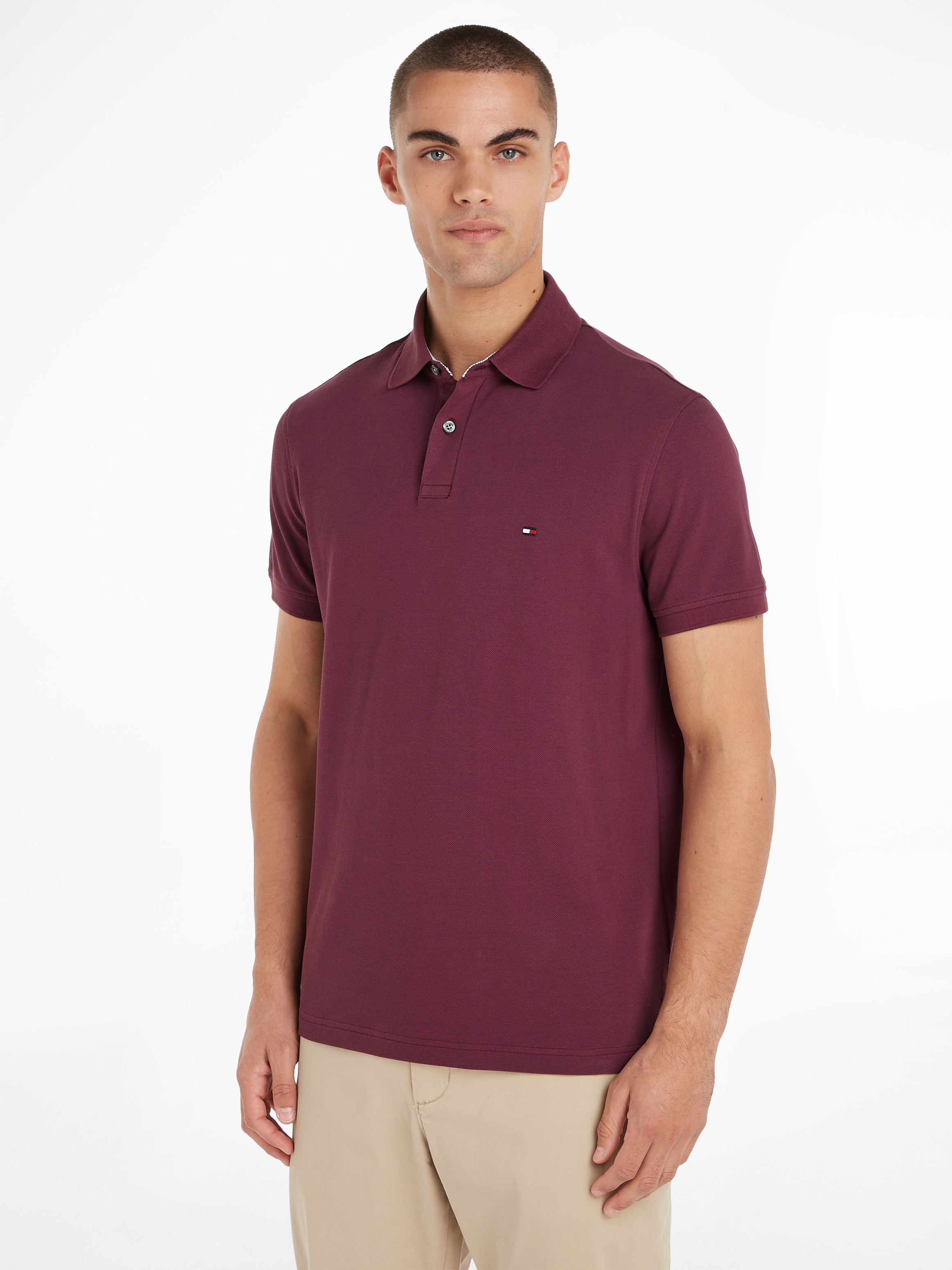 Tommy Hilfiger Poloshirt "1985 REGULAR POLO", mit Tommy Hilfiger Kontraststreifen innen am Kragen