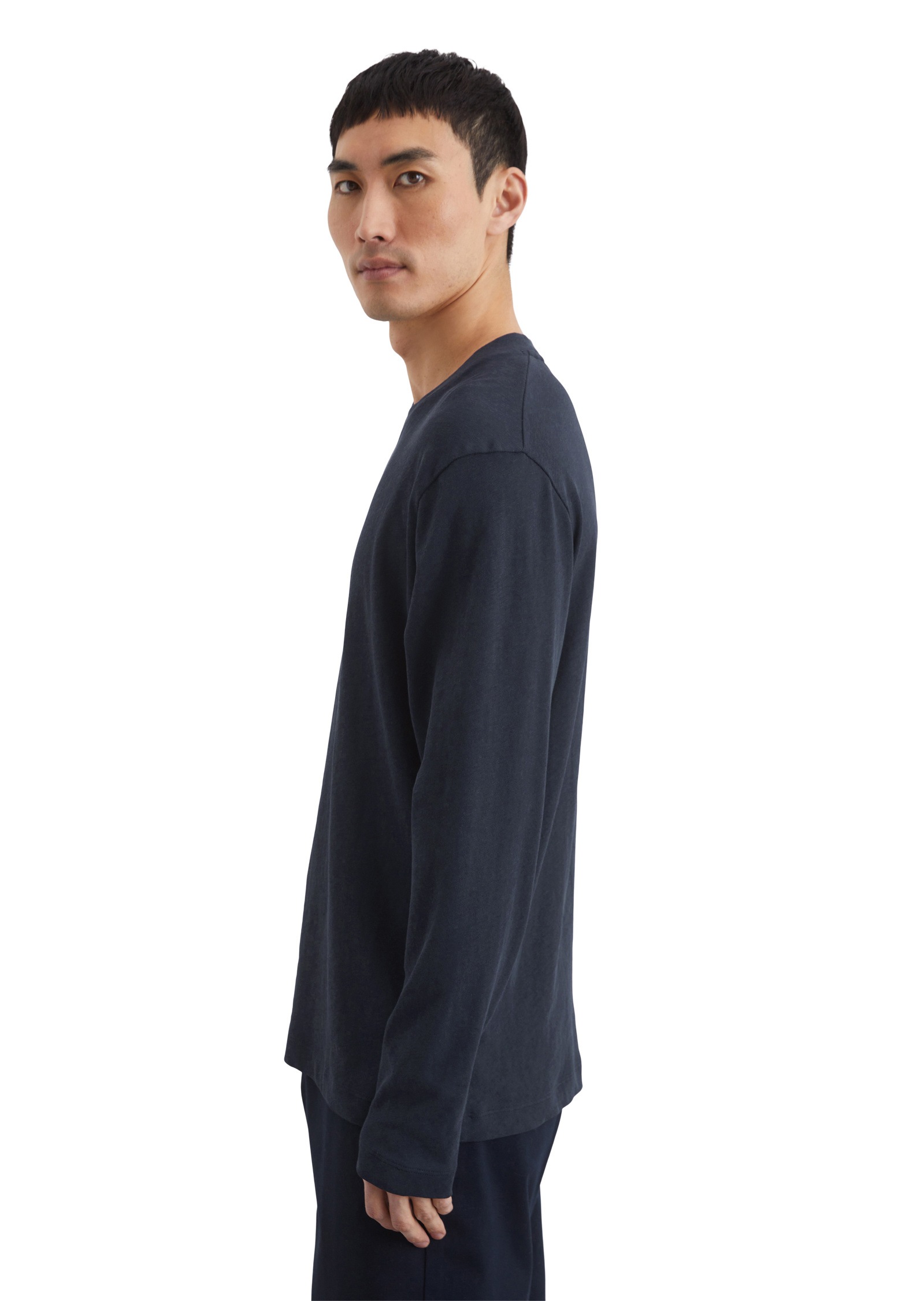 Marc O'Polo Langarmshirt »aus Bio-Baumwoll-Leinen-Mix«