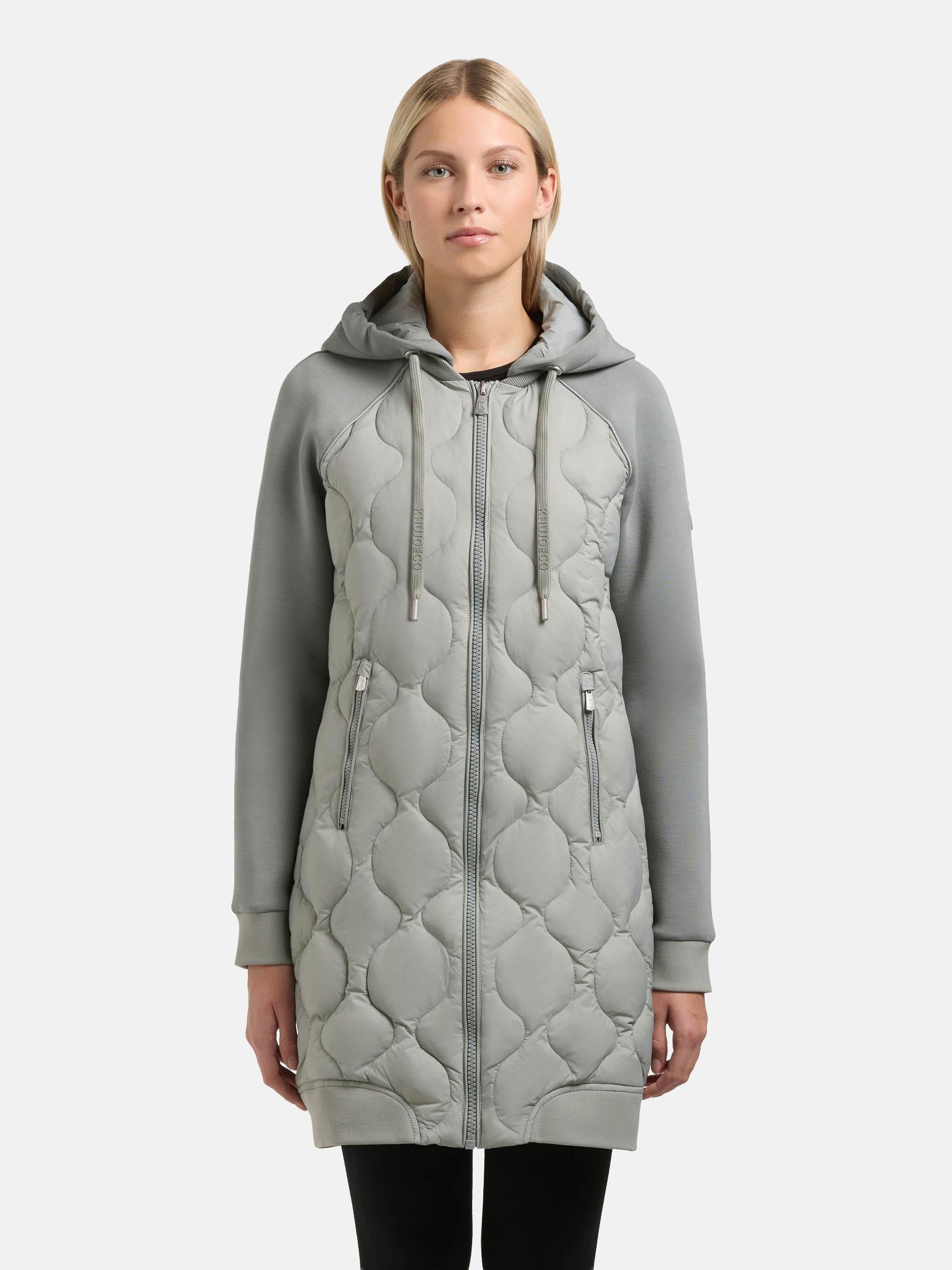 khujo Kurzmantel "Nora" Materialmix-Mantel mit abnehmbarer kapuze günstig online kaufen