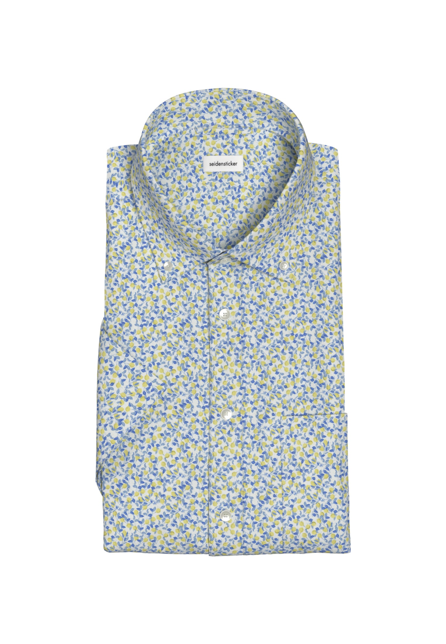 seidensticker Businesshemd »Regular«, Regular Kurzarm Button-Down-Kragen Druck