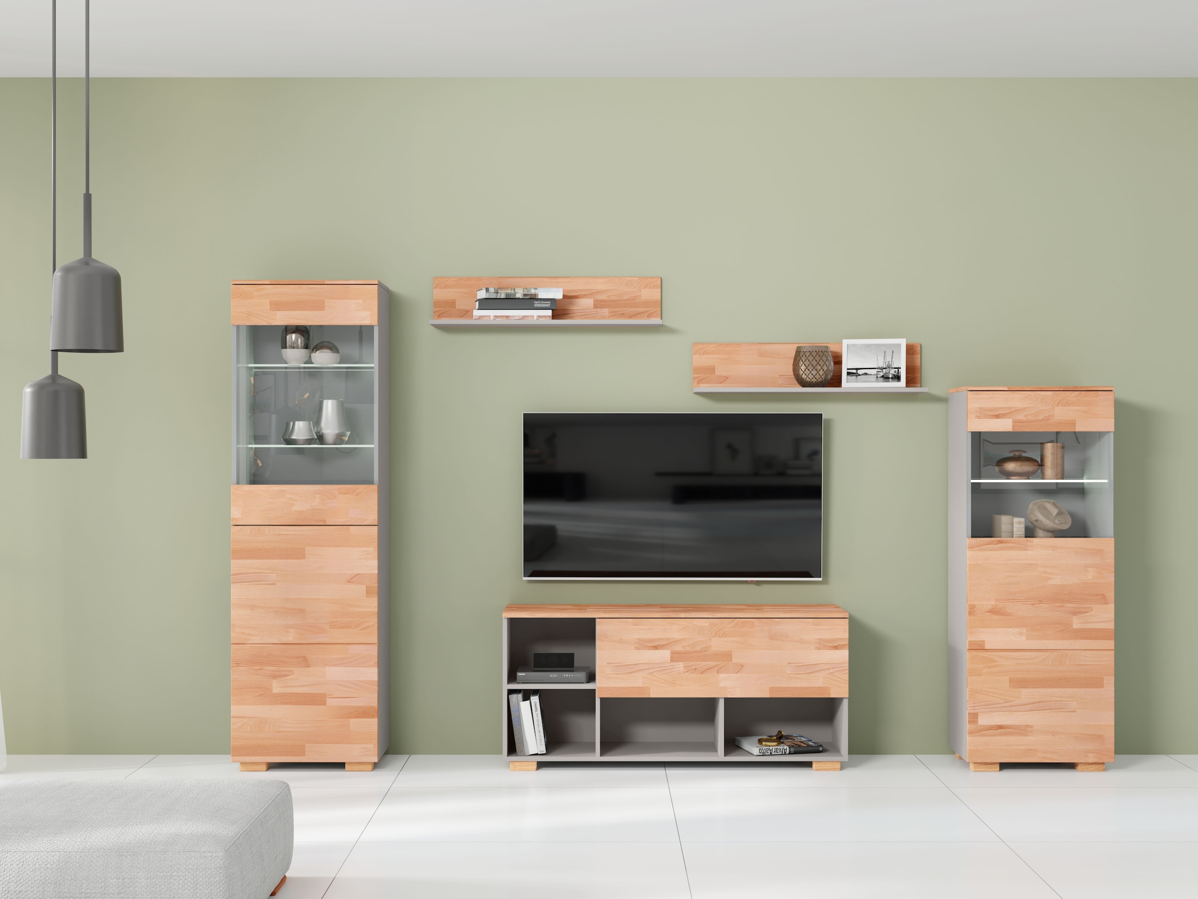 Home affaire Wohnwand, (5 St.), schöne moderne Optik
