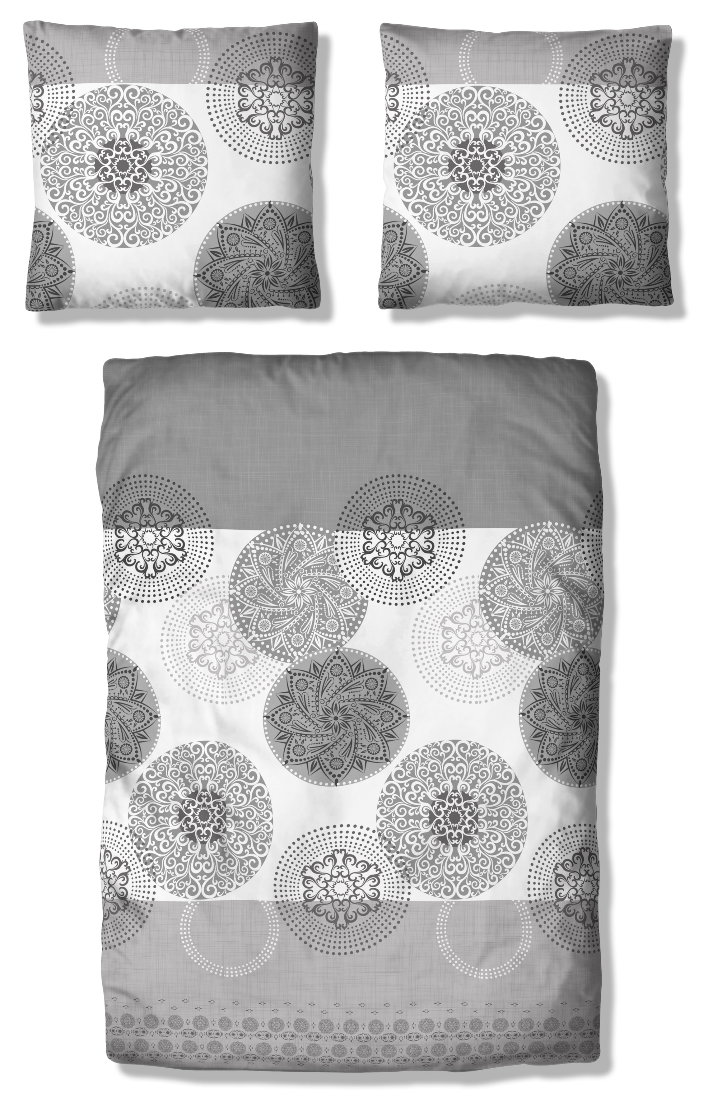my home Bettwäsche "Tesso in Gr. 135x200, 155x220 oder 200x200 cm" 3 Stk. Bettwäsche mit Ornamenten und in verschiedenen Qualitäten
