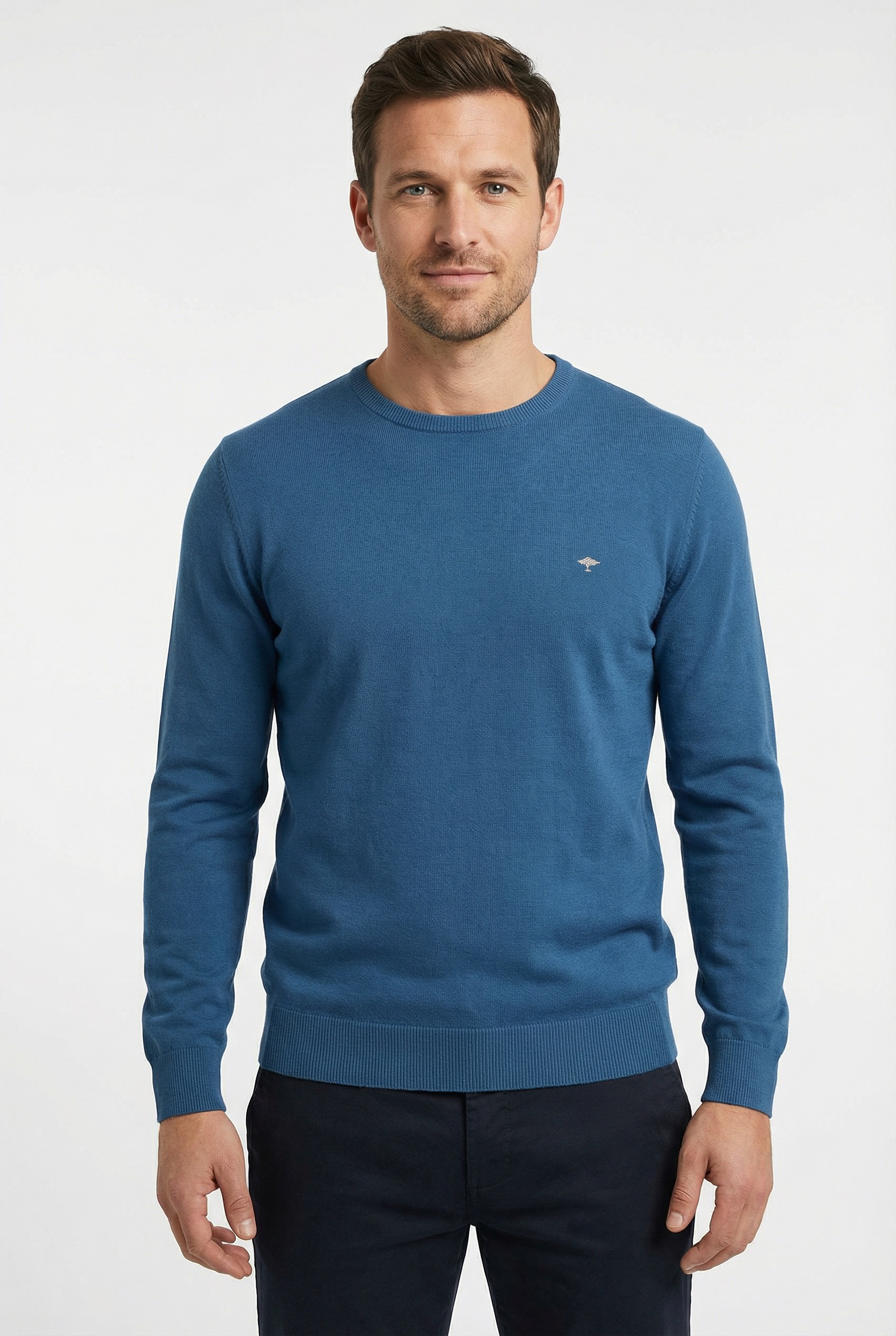 FYNCH-HATTON Strickpullover "FYNCH-HATTON Langarmpullover" mit Logostickere günstig online kaufen
