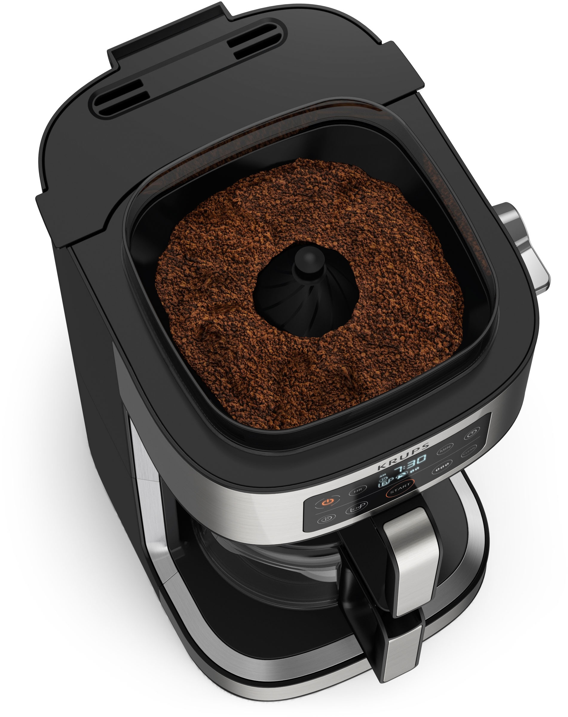 Krups Filterkaffeemaschine »KM760D Aroma Partner«, 1,25 l Kaffeekanne, integrierte Kaffee-Vorratsbox für bis zu 400 g frischen Kaffee