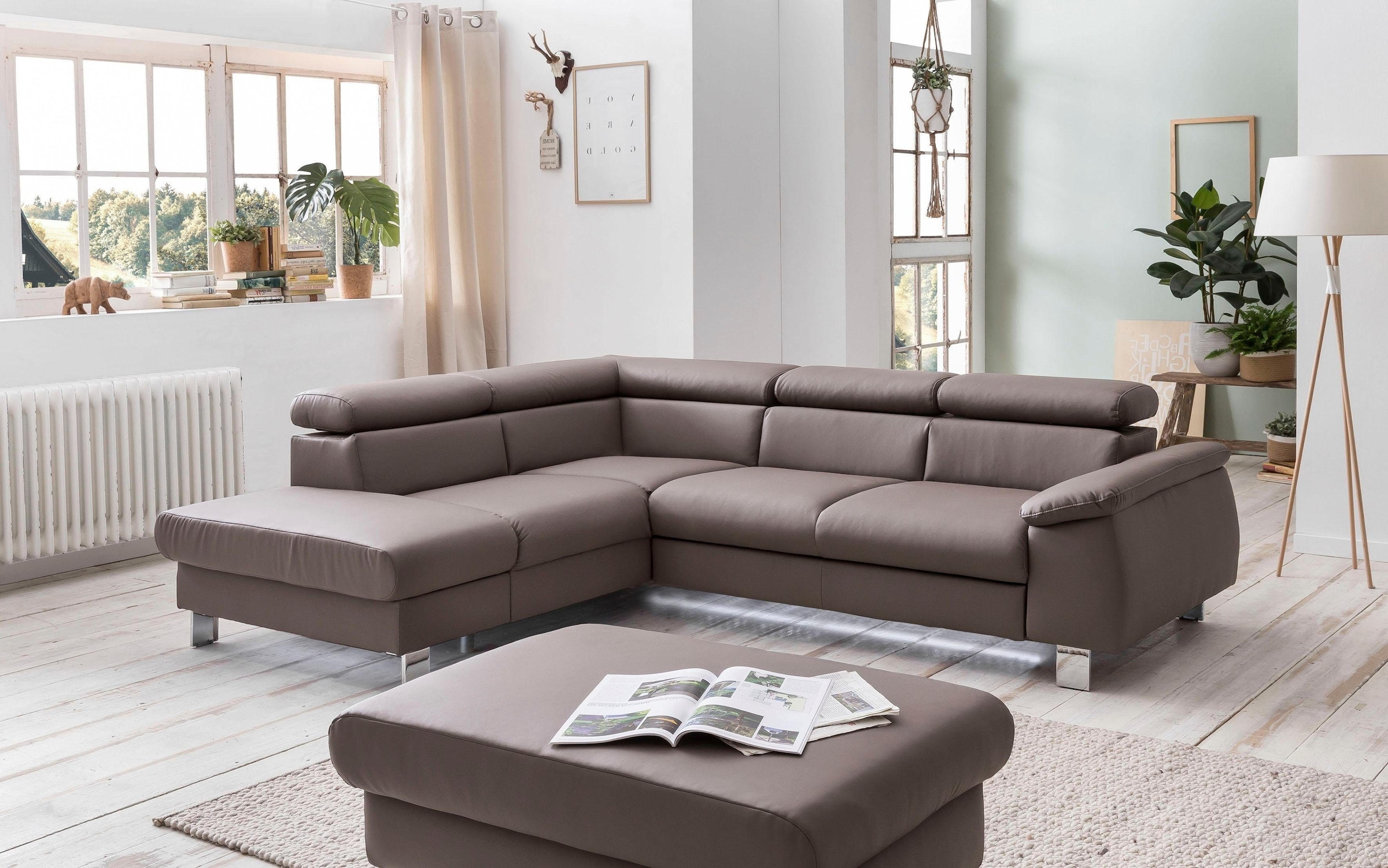 COTTA Polstergarnitur "Komaris L-Form", (Set), Set bestehend aus: Ecksofa m günstig online kaufen