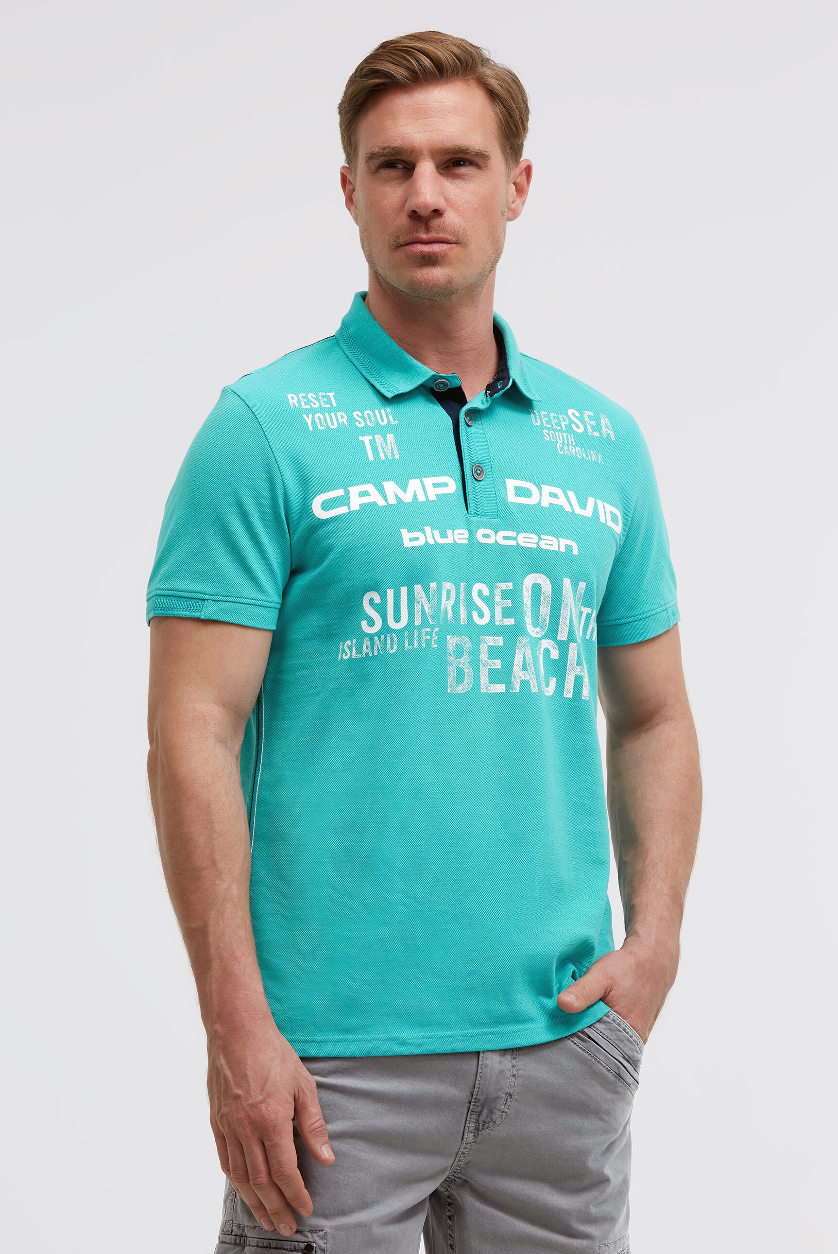 CAMP DAVID Poloshirt aus Baumwolle günstig online kaufen