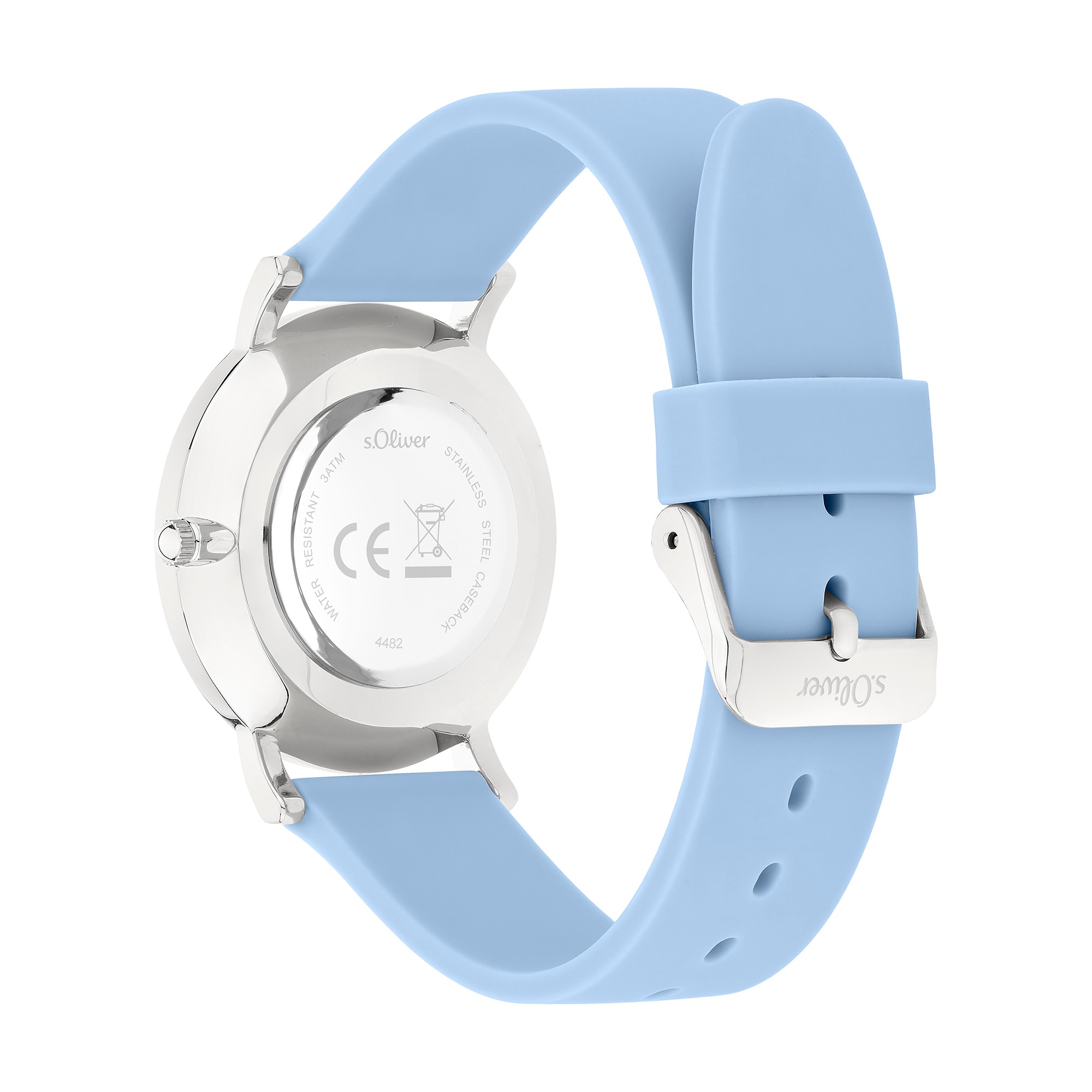 s.Oliver Quarzuhr »Modern Statement« Armbanduhr, Damenuhr, Silikonarmband, analog