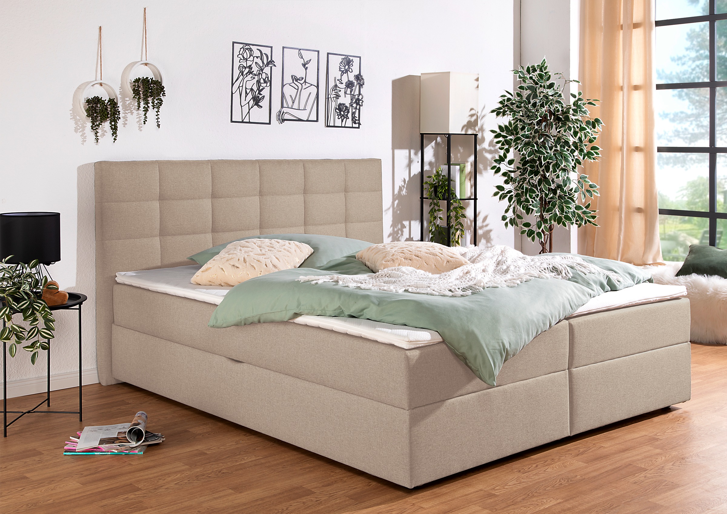 Home affaire Boxbett "Carde" wahlweise mit Bettkasten, in H2, H3 & H4 erhältlich