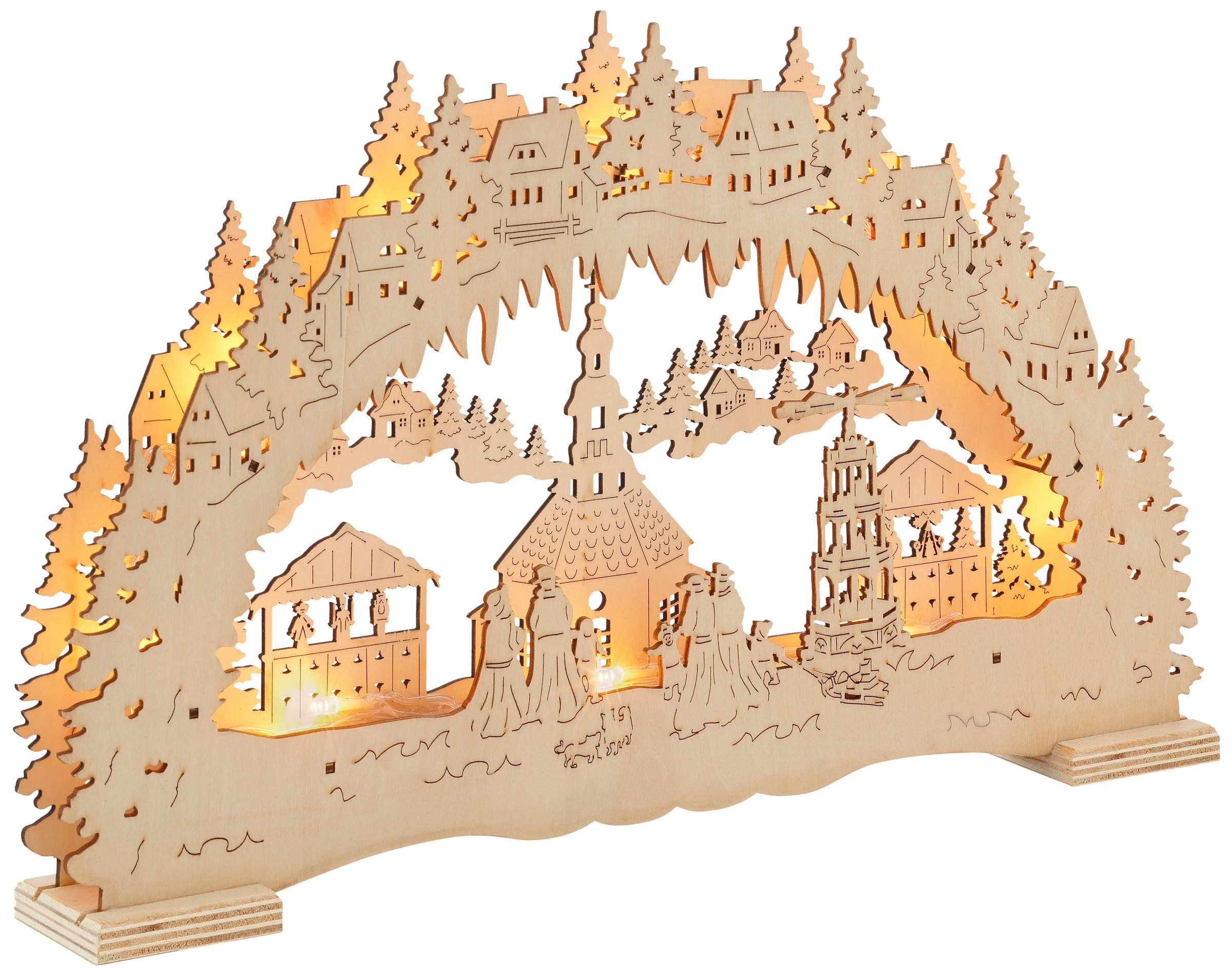 Home affaire Schwibbogen »LED Weihnachtsleuchter, Weihnachtsdeko« Breite ca. 43 cm