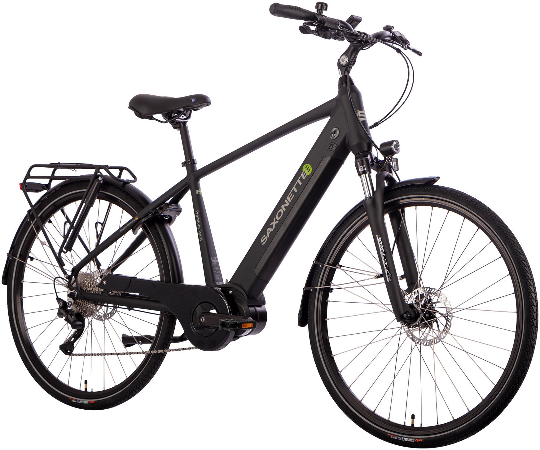 SAXONETTE E-Bike »Premium Sport (Diamant)«, 10 Gang, Mittelmotor 250 W, Pedelec, Elektrofahrrad für Herren