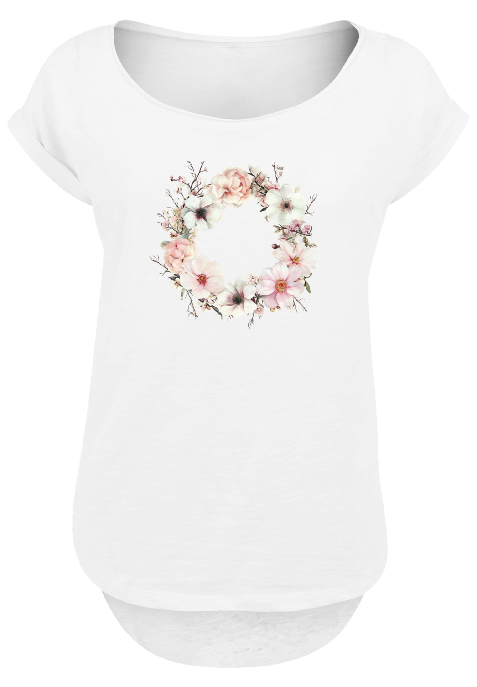 F4NT4STIC T-Shirt »Rosa Blumenkranz«, Premium Qualität