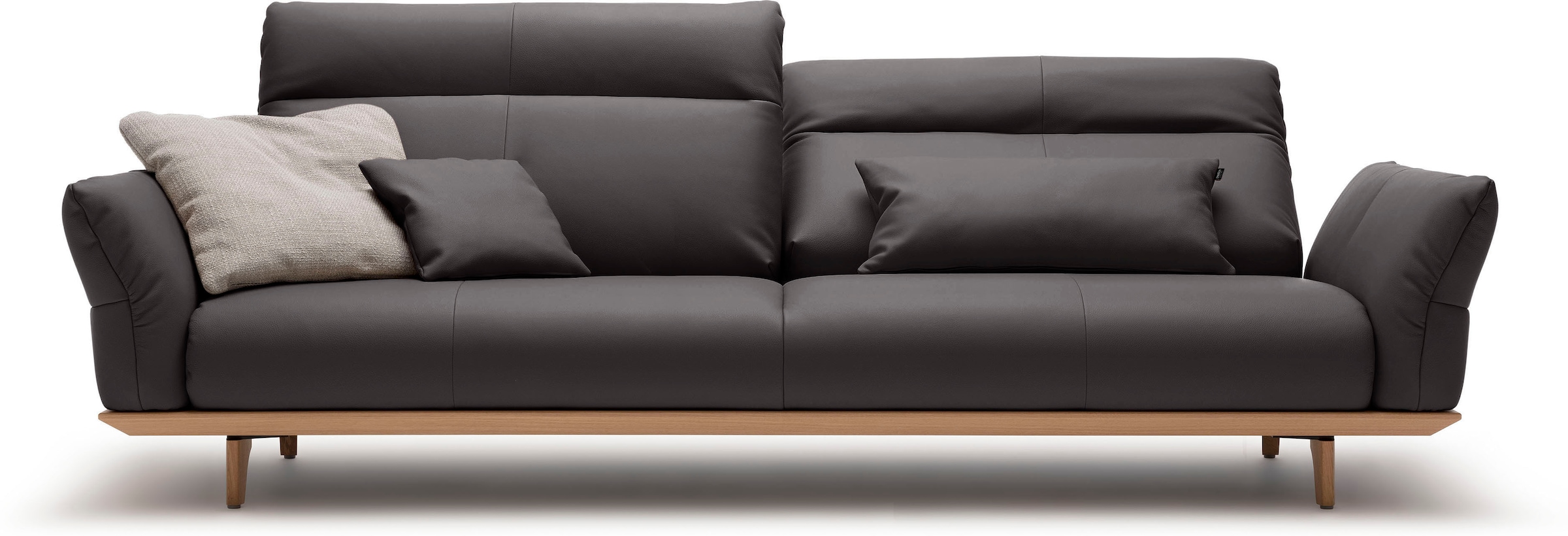 Creation BY ROLF BENZ 4-Sitzer "CR.460 Designsofa, erstklassiger Sitzkomfort, verst. Rückenlehne" Sockel in Eiche, Füße Eiche natur, Breite 248 cm