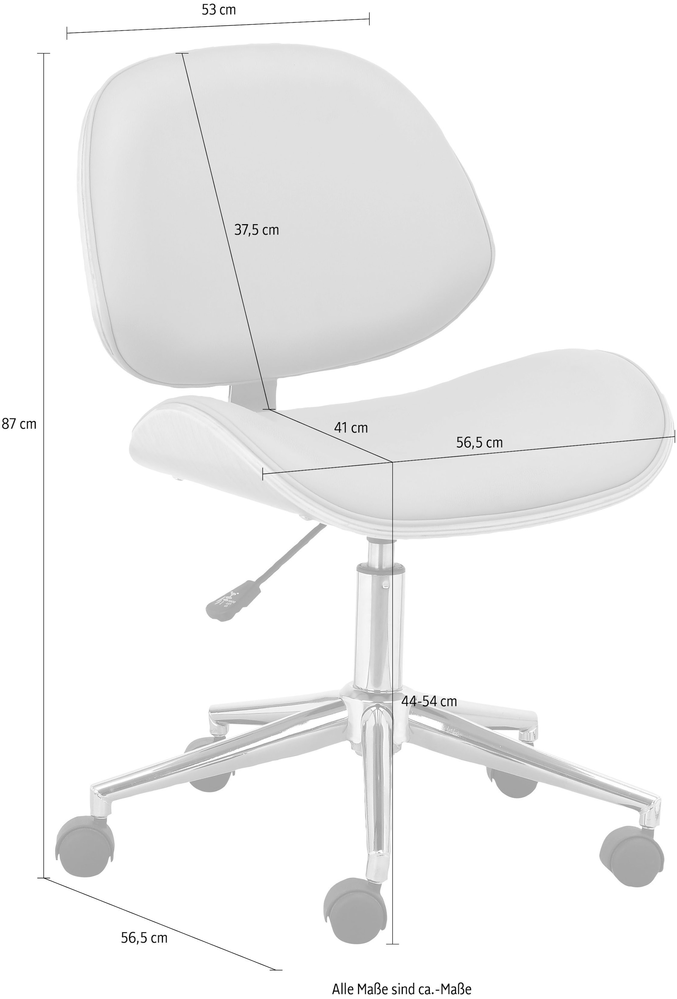 andas Bürostuhl »Kiruna«,  höhenverstellbar, 360° drehbar, Gestell aus Metall, in verschiedenen Farbvarianten erhältlich, Sitzhöhe 44-54 cm