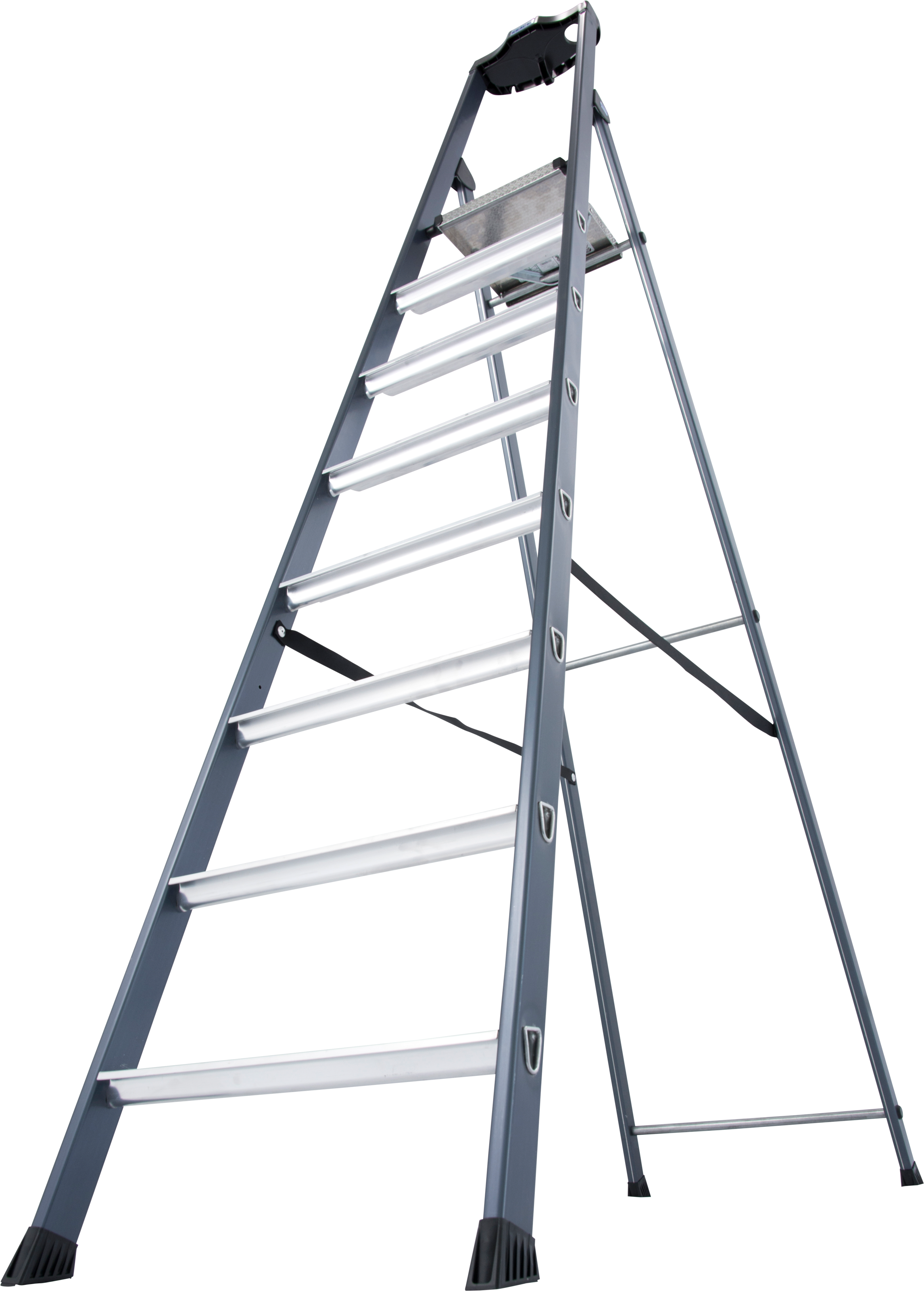 KRAUSE Stehleiter »SePro S«, Alu eloxiert, 1x8 Stufen, Arbeitshöhe ca. 370 cm