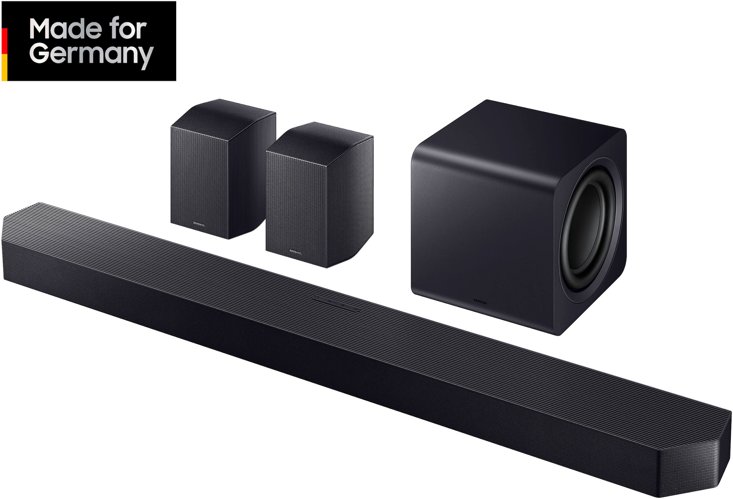 SAMSUNG Soundbar "HW-Q995GF Q-Soundbar", B:123,2cm H:7,08cm T:12,8cm, schwarz, Lautsprecher, 11.1.4-Kanal Subwoofer & Rücklautsprecher, Kabellos