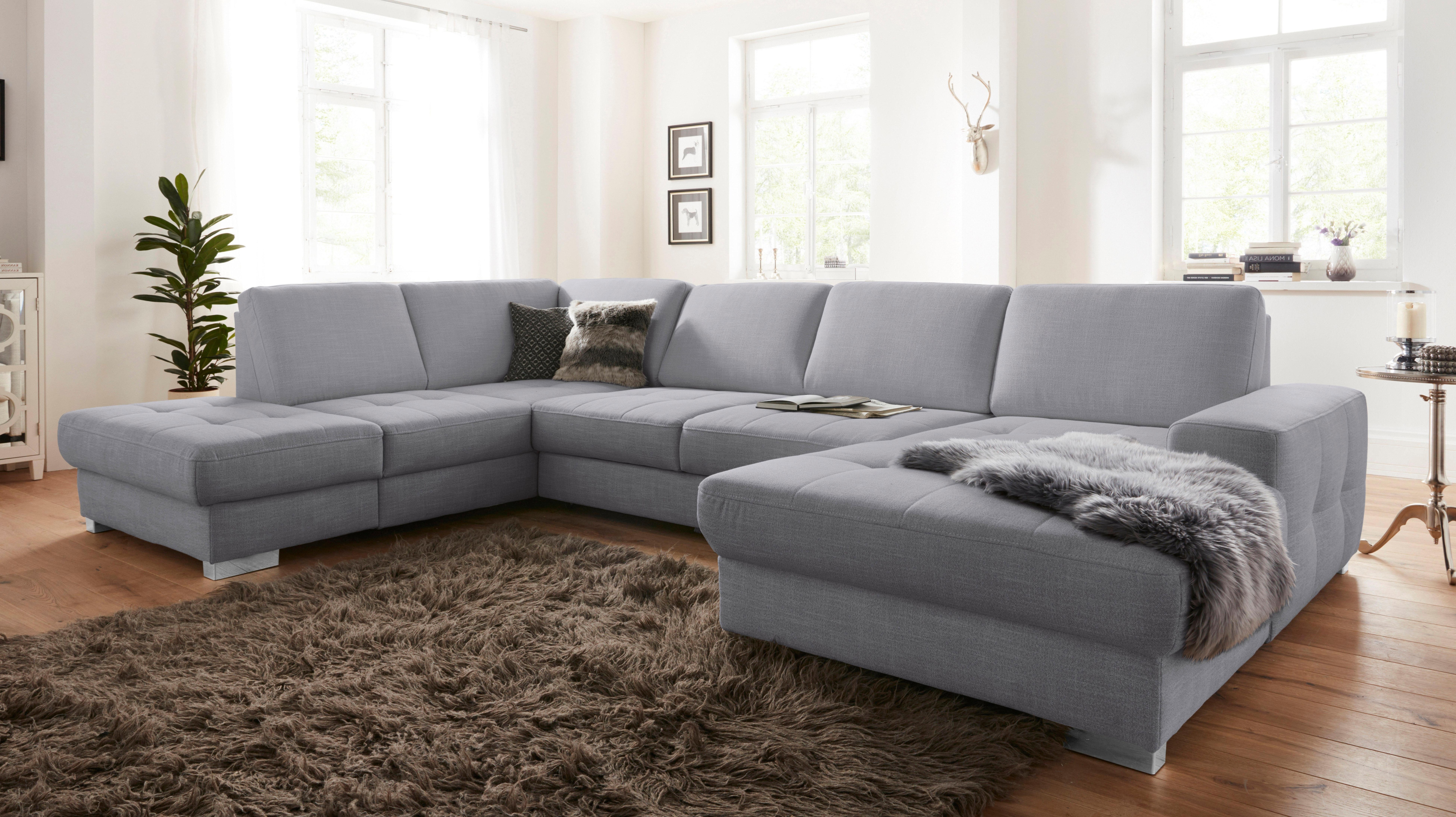 sit&more Wohnlandschaft "Santorini U-Form" mit Federkern und Sitztiefenverstellung, wahlweise mit Schlaffunktion