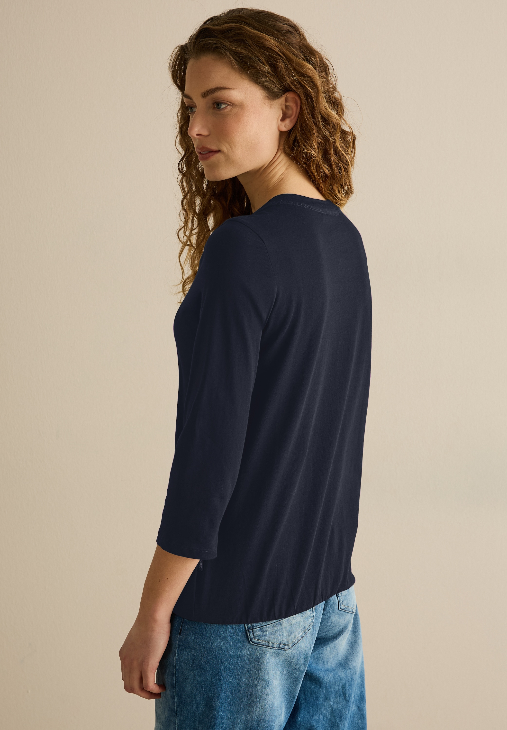 Cecil 3/4-Arm-Shirt, aus reiner Baumwolle