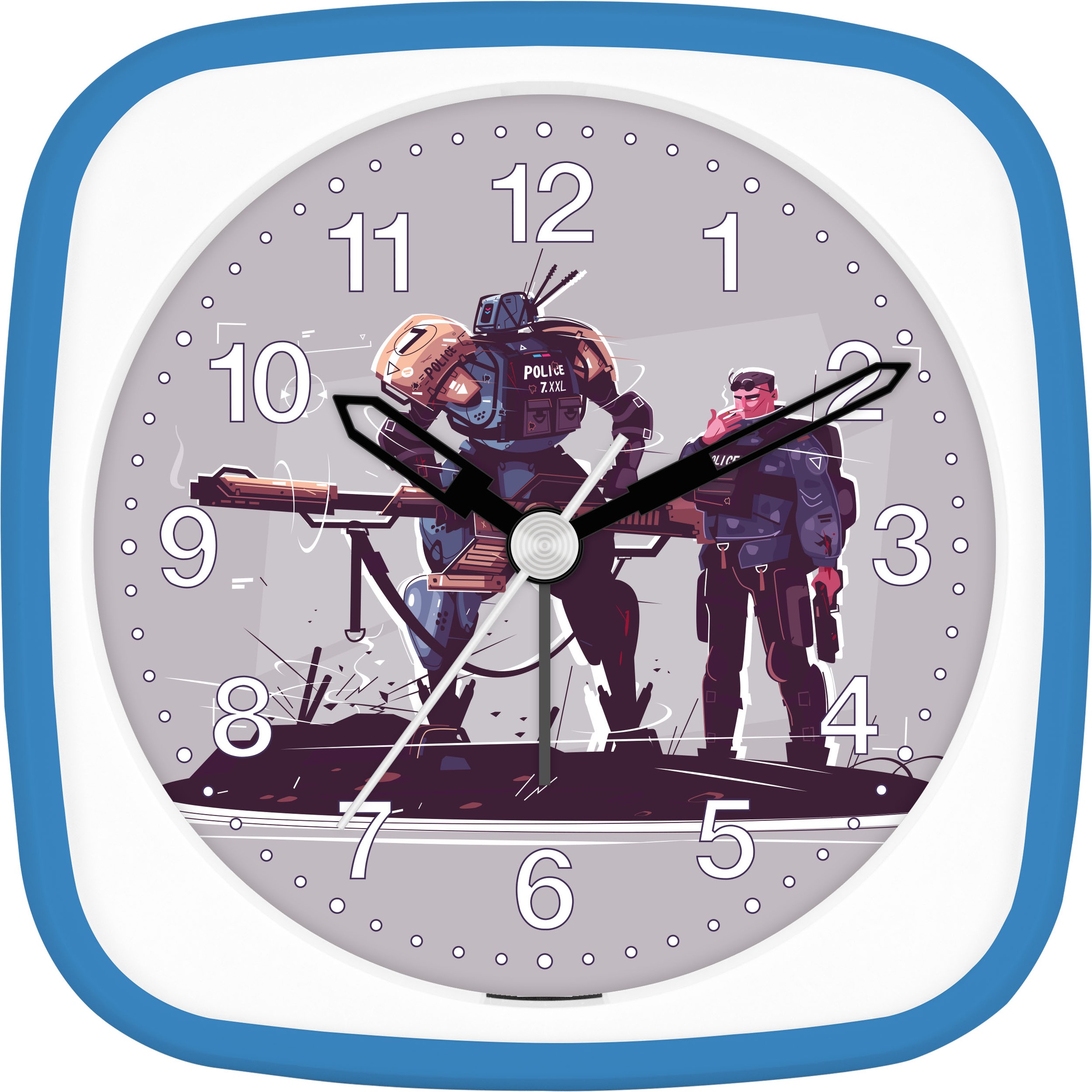 Kinderwecker Polizei Roboter, 27128-08