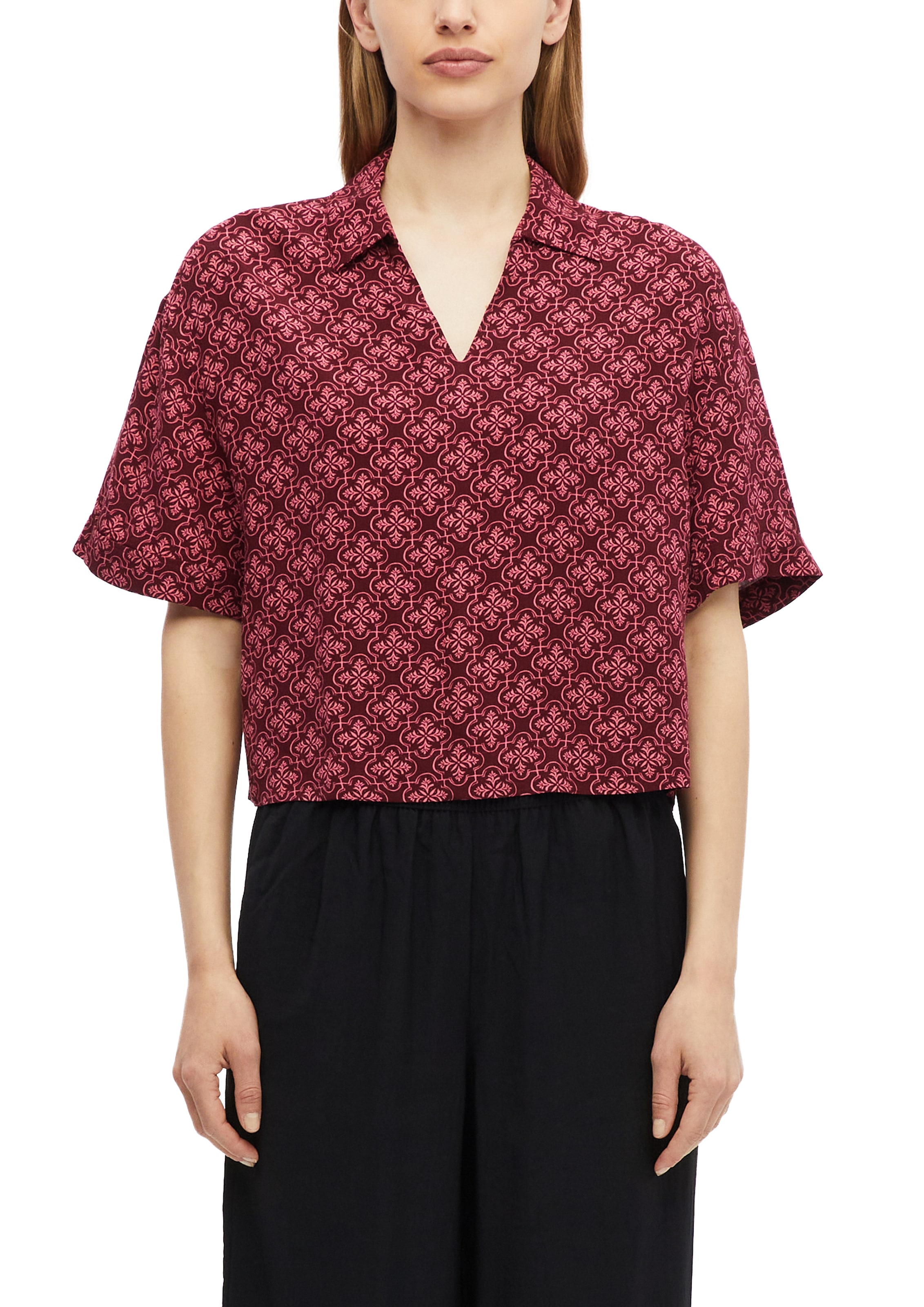 s.Oliver Druckbluse Sommerbluse mit Allover-Print