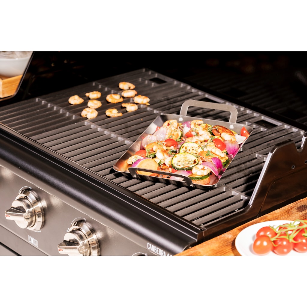 hecht international Grillschale »Padella«, Edelstahl-Metall-Holz