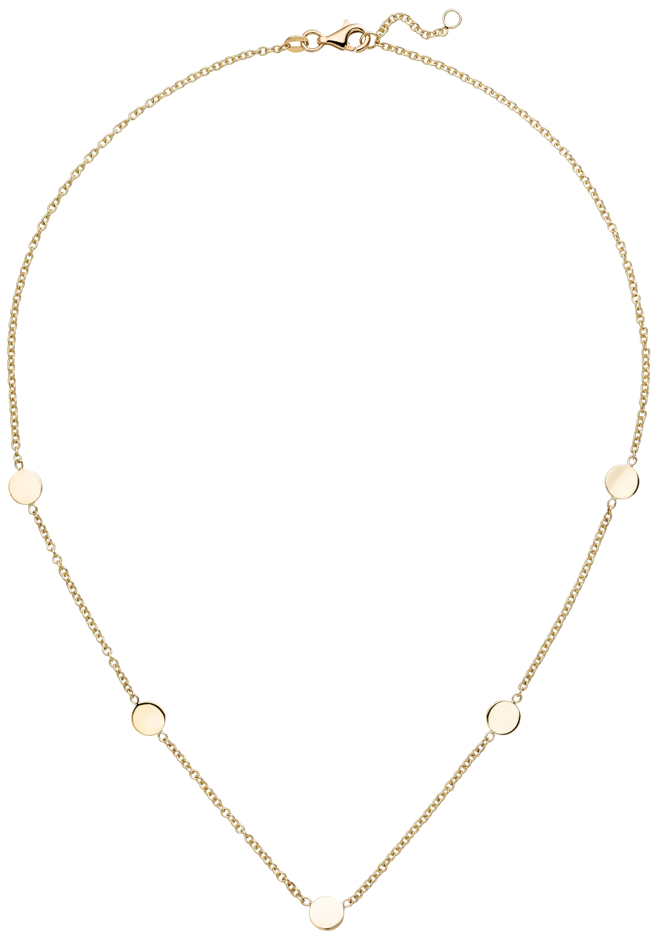 JOBO Collier, 375 Gold mit Plättchen