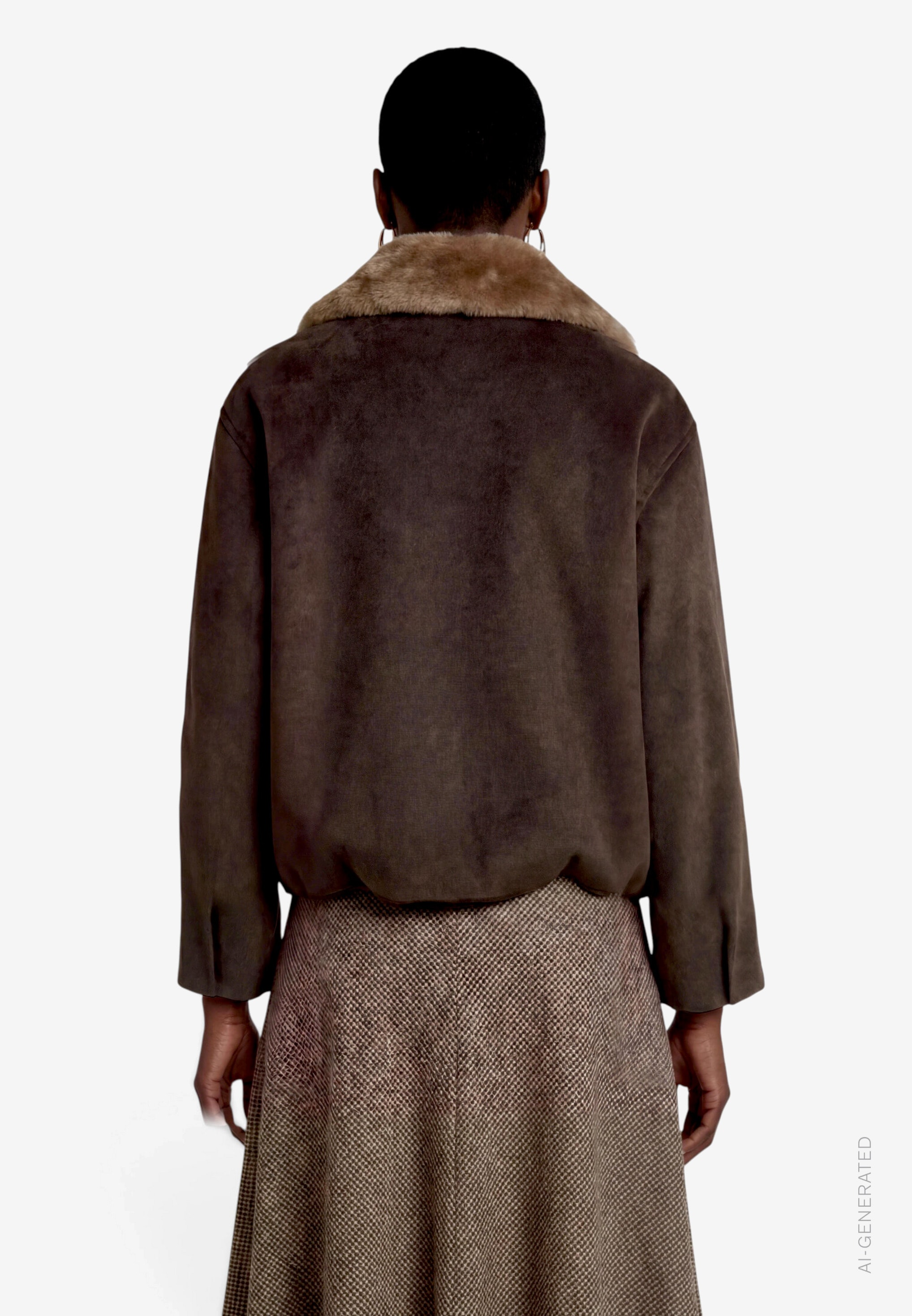 Zero Blouson ohne Kapuze mit Kunstfellkragen