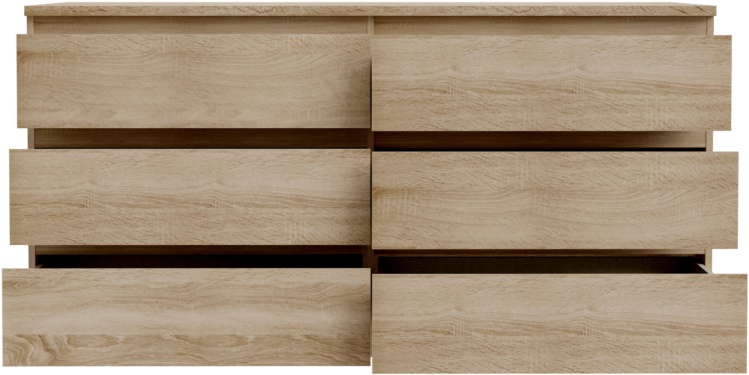 Thumbnail - FORTE Kommode "Edmore" große Kommode, grifflose Front, Stauraum, 6 Schubladen