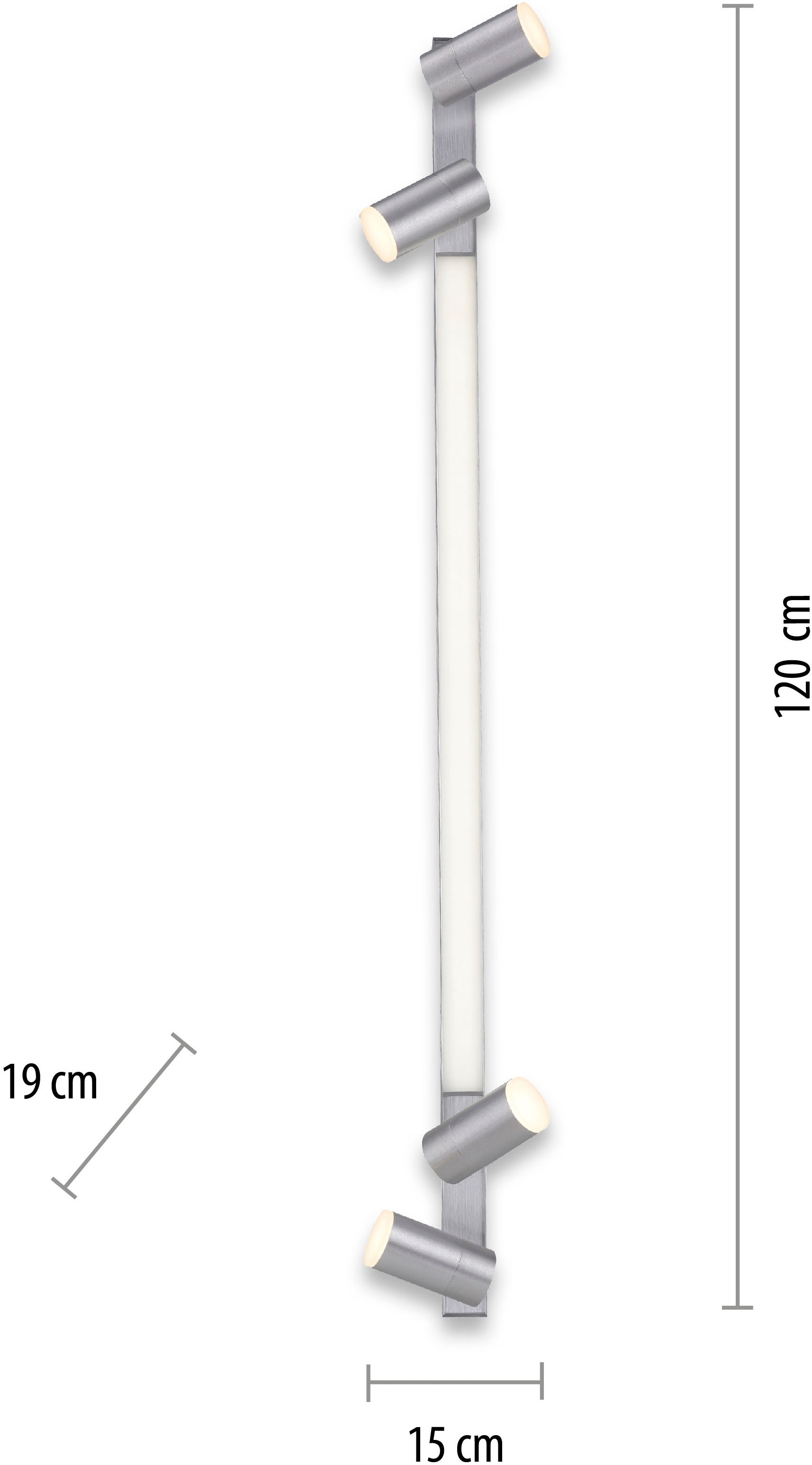 Neuhaus PURE LED Deckenleuchte »PURE Lines Spot« LED-Board 1 Stk. warmweiß - kaltweiß Spots dreh- & schwenkbar, CCT, dimmbar per Fernbedienung