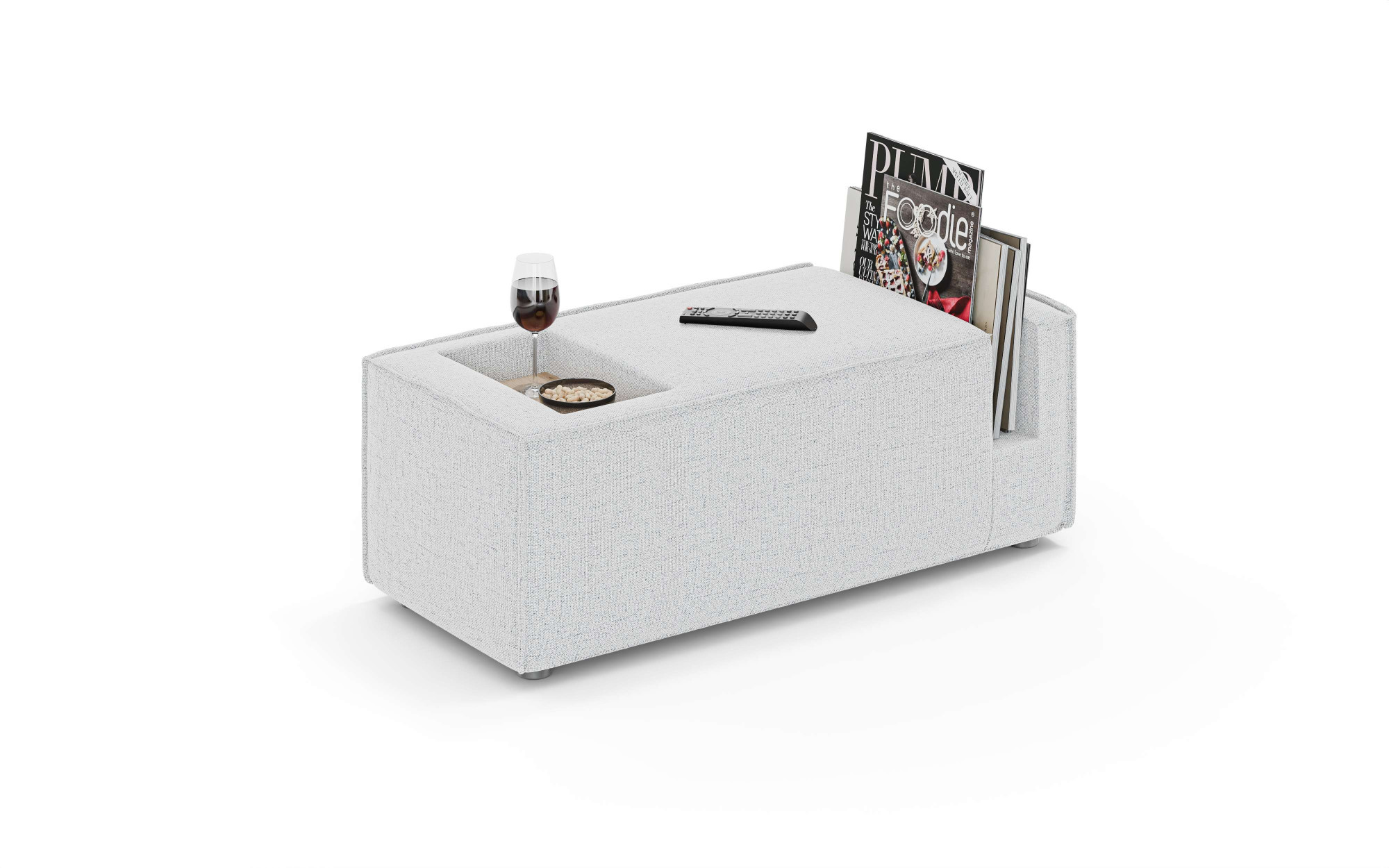 OTTO home Sofaelement "HAILY Tisch für das Modulsofa, Maße B/T/H: 45/100/37 cm" als Modul oder separat verwendbar, mit Steckfach und Ablagefläche