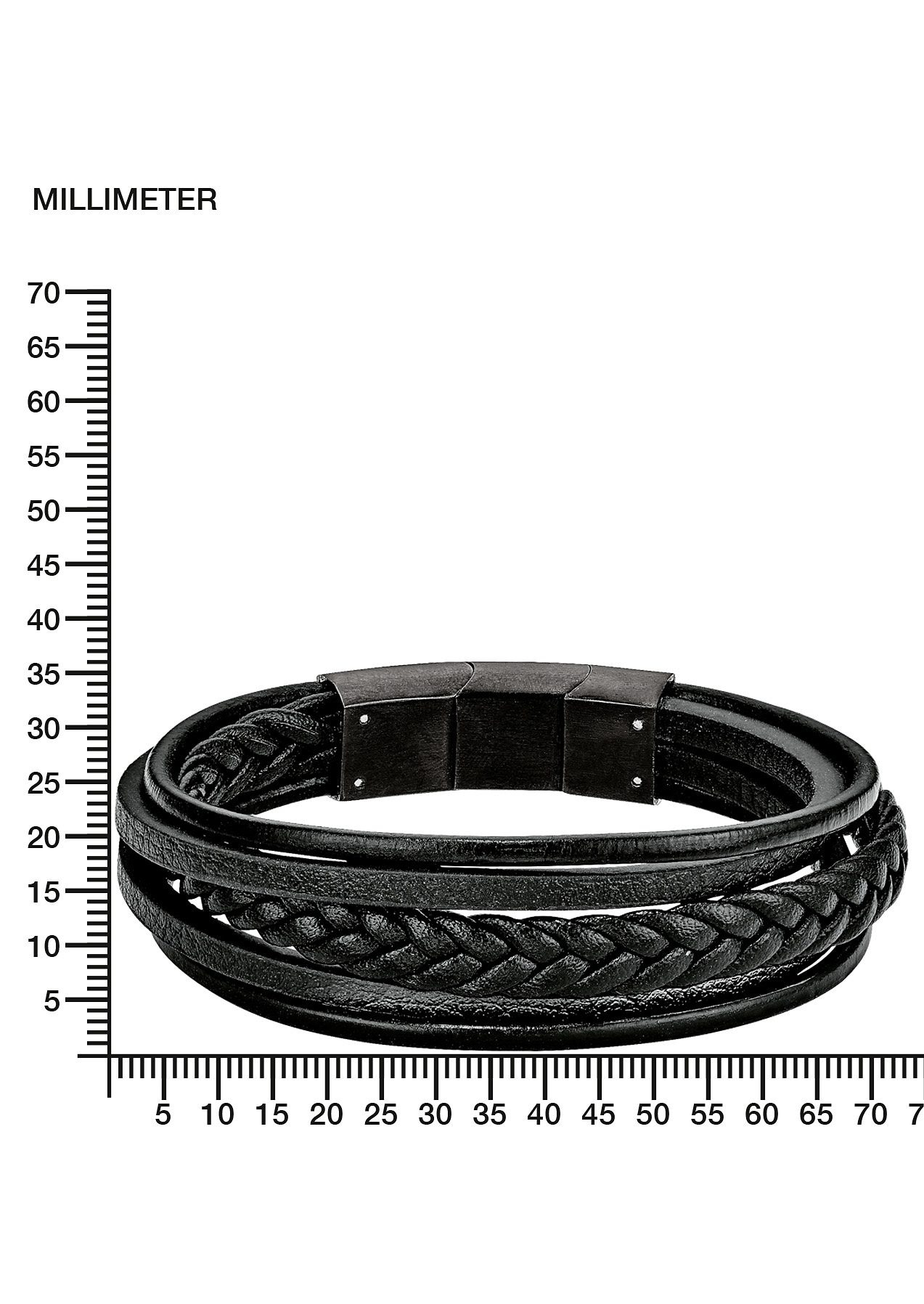 s.Oliver Lederarmband »9038244«, aus Edelstahl + Leder ▷ bestellen | BAUR