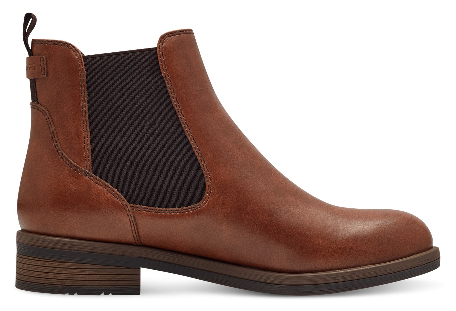 Tamaris Chelseaboots, Blockabsatz, Stiefelette, Businessschuh, Schlupfschuh, Anziehlasche