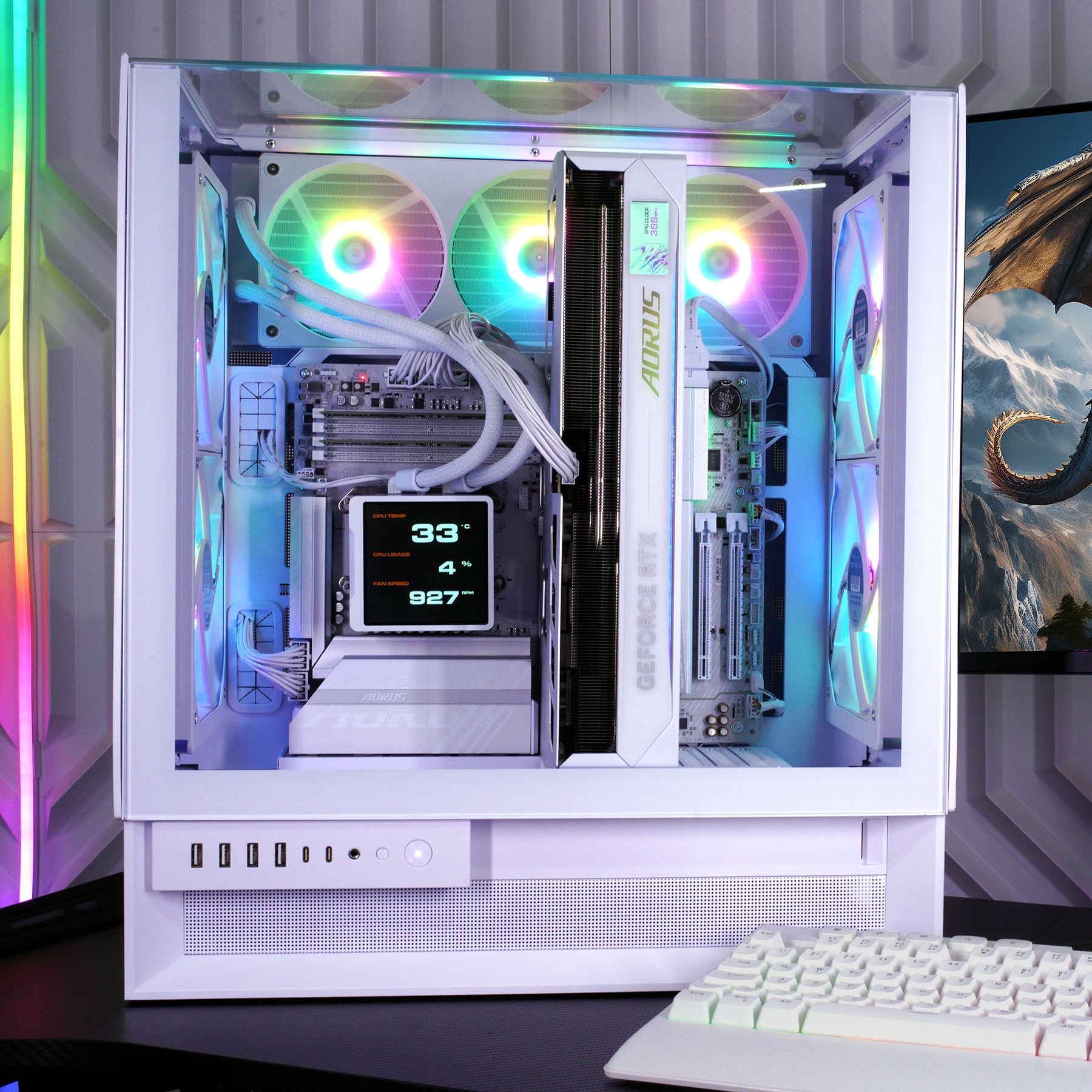 Cougar Gaming-PC »OmnyX WT 8127 AMD Ryzen 7 9850X3D 32GB DDR5 2TB SSD RTX 5080« Windows 11, DDR5 RAM, Wasserkühlung