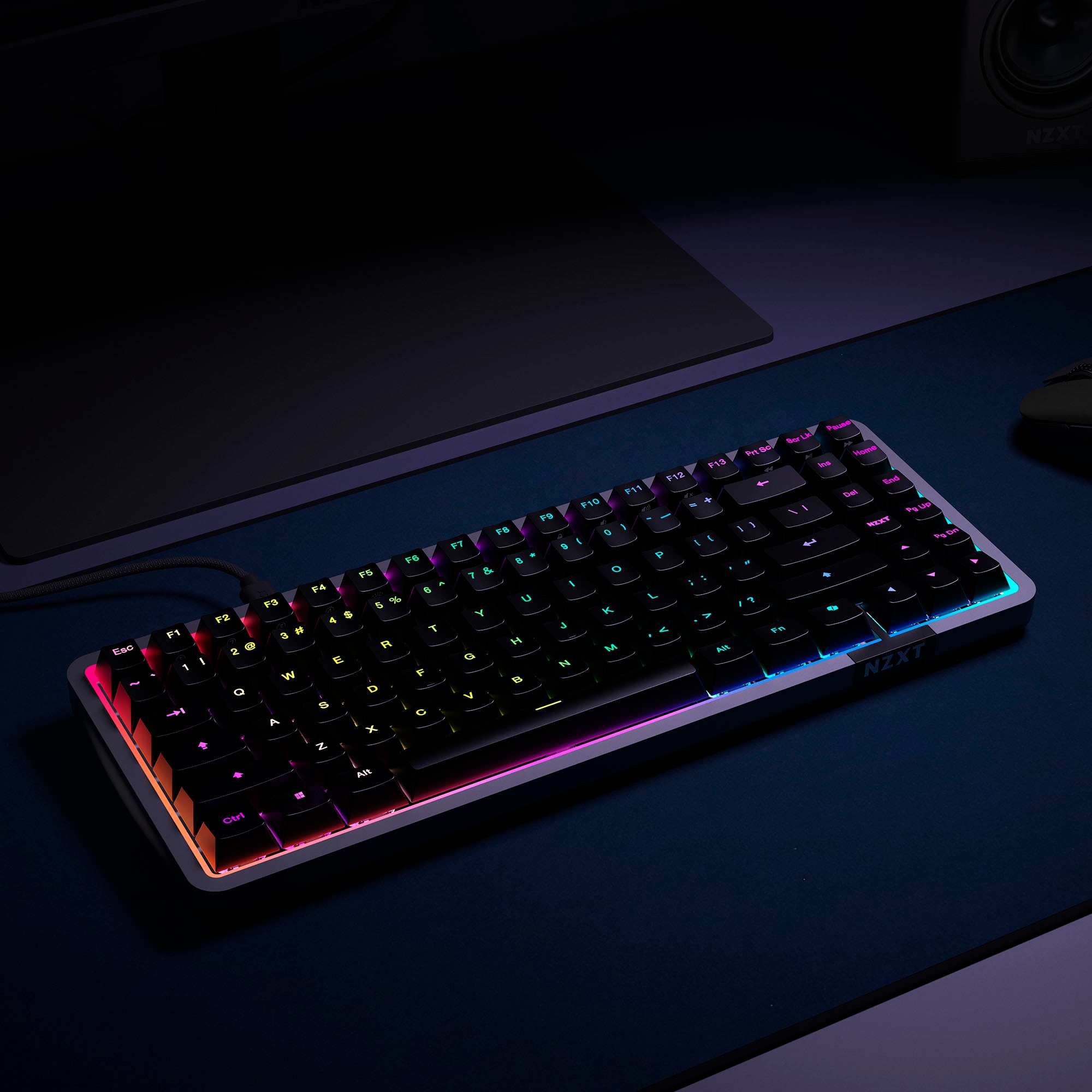 NZXT Gaming-Tastatur »Function Elite MiniTKL«, (Anpassbare Höhe-Fn-Tasten-USB-Anschluss-Profil-Speicher-Profil-Speicher)