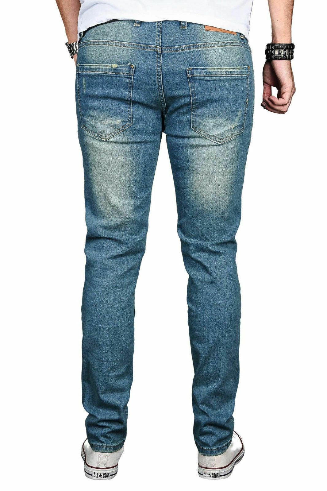 Alessandro Salvarini ASLuca Men's Slim Jeans Blue W30L34 3