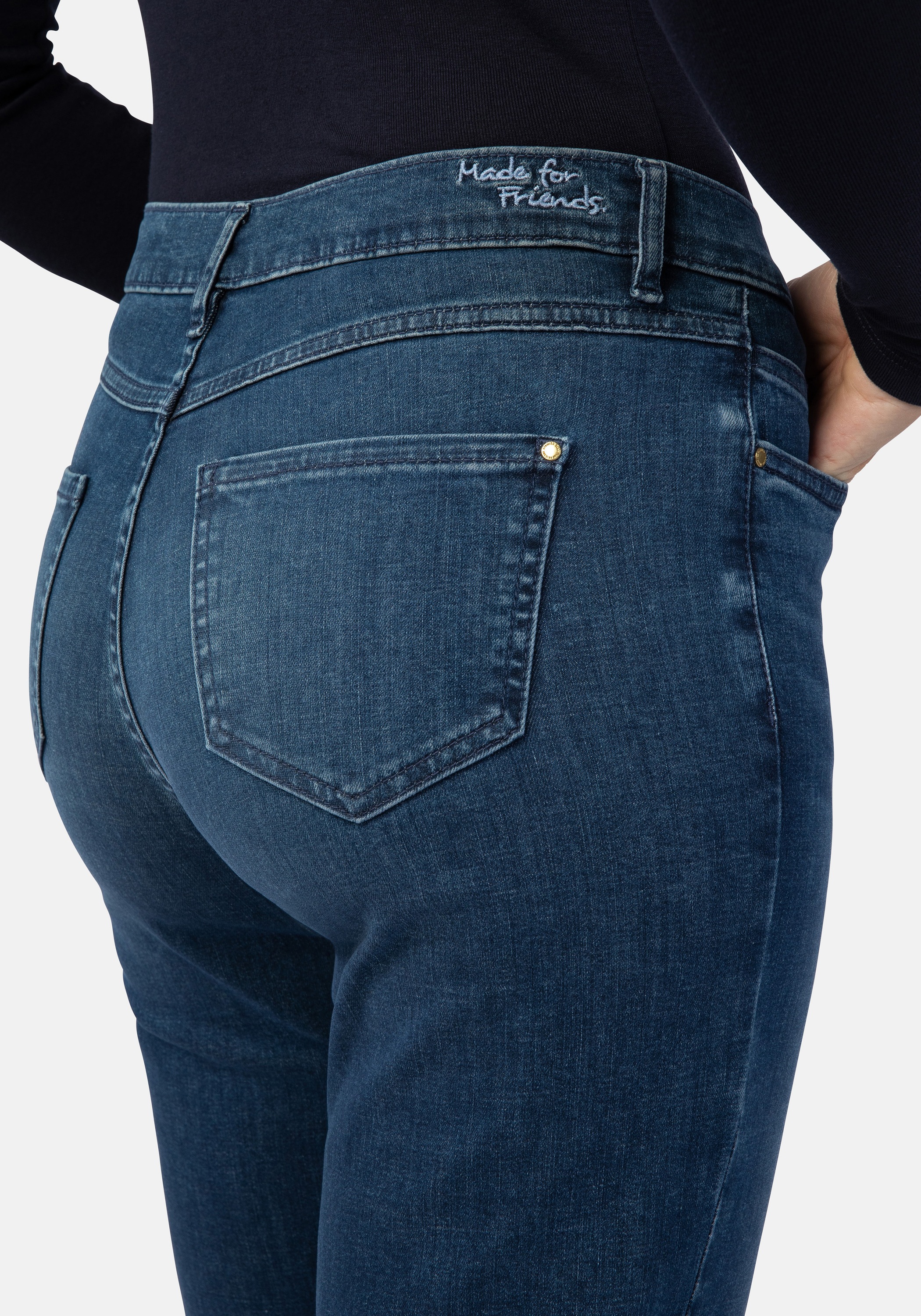 STOOKER WOMEN 5-Pocket-Jeans »Nizza Flexxi Move Tapered Fit«, Tapered Fit Casual Clean Wash Denim Jeans für Damen