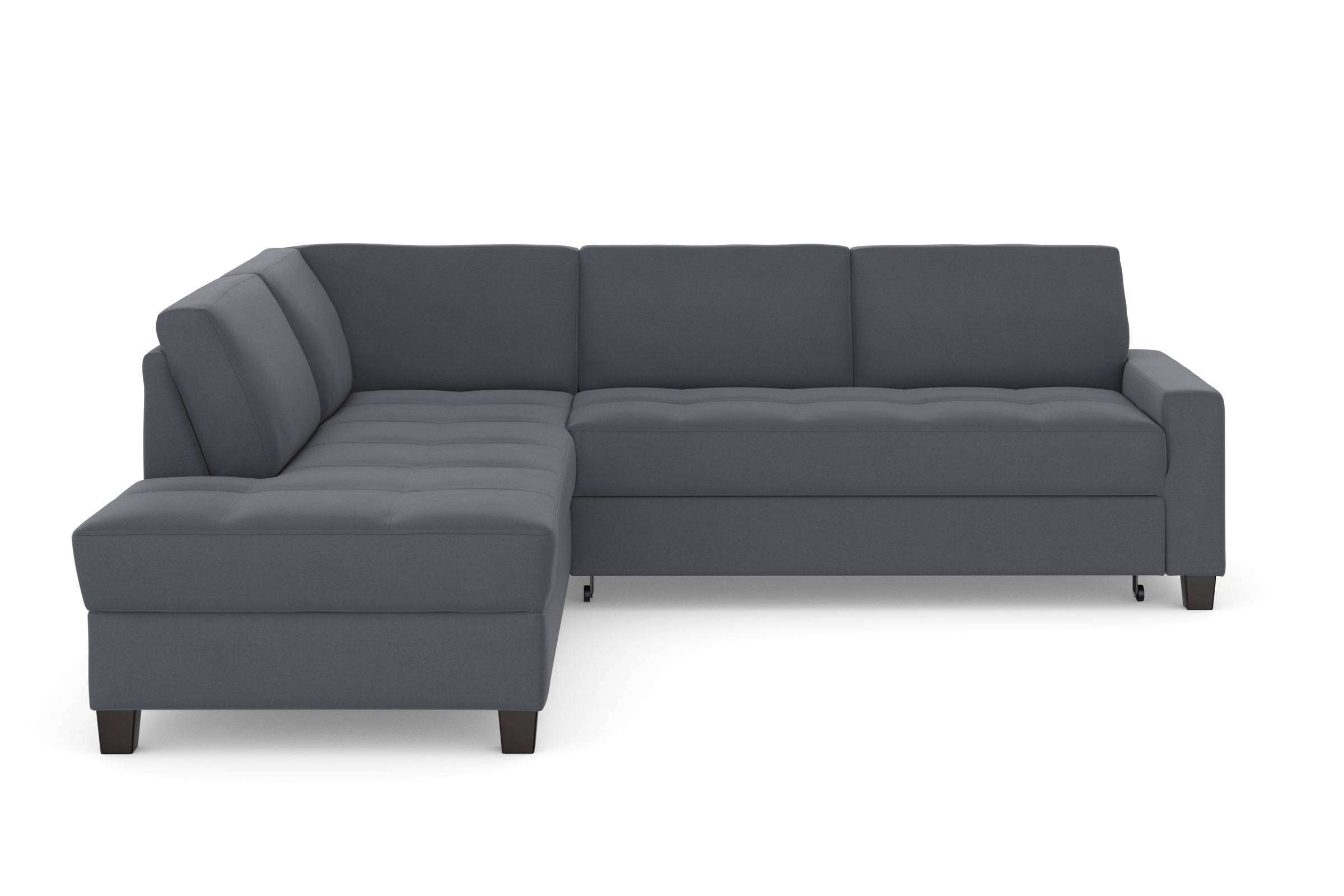 DOMO collection Ecksofa »Florentina zeitlos und elegant, Sitznähte als Designelement, L-Form«, wahlweise mit Bettfunktion, mit Kontrastnaht, Komfortsitzhöhe 47cm