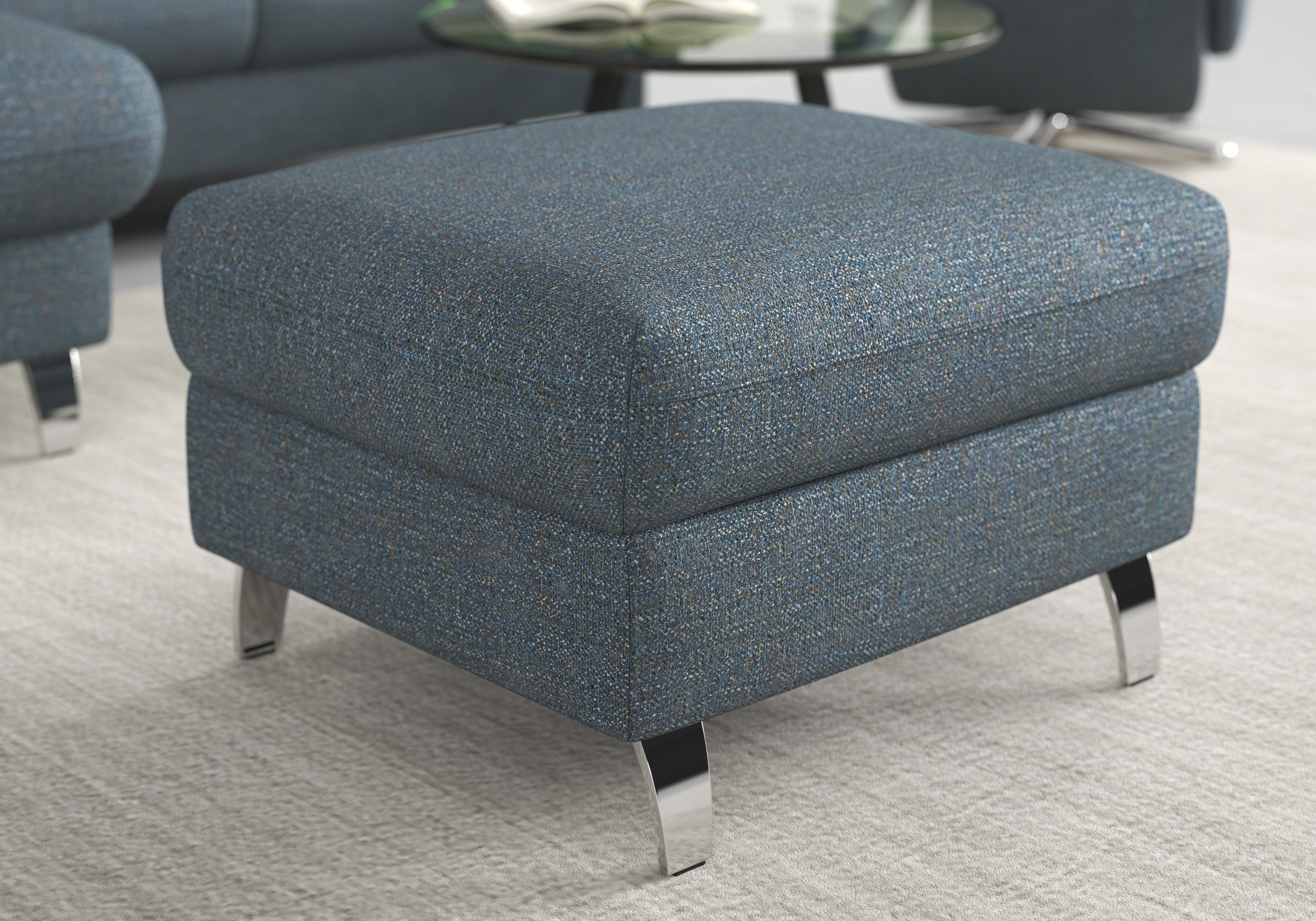 sit&more Stauraumhocker "Grenoble" mit Stauraum und satinierten Füßen