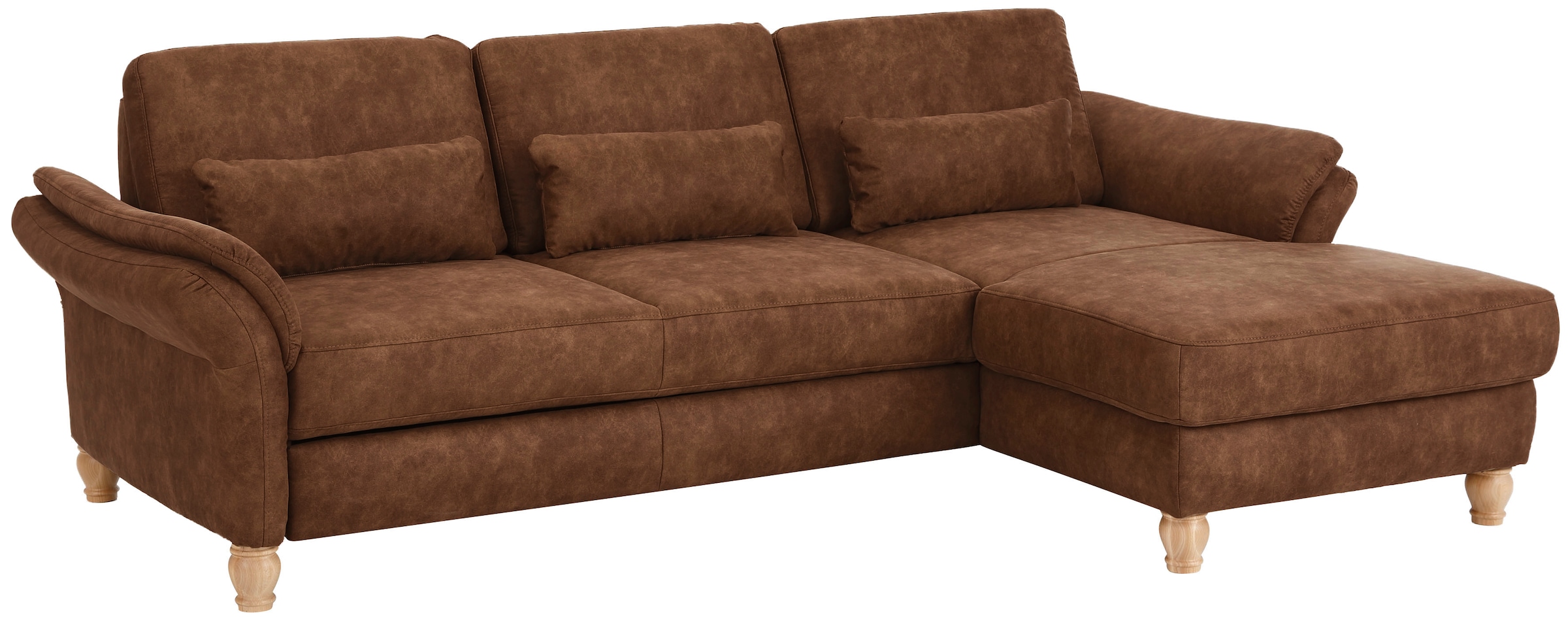 Home affaire Ecksofa »Palace L-Form«, incl. Sitztiefenverstellung, wahlweise mit Bettfunktion und Stauraum