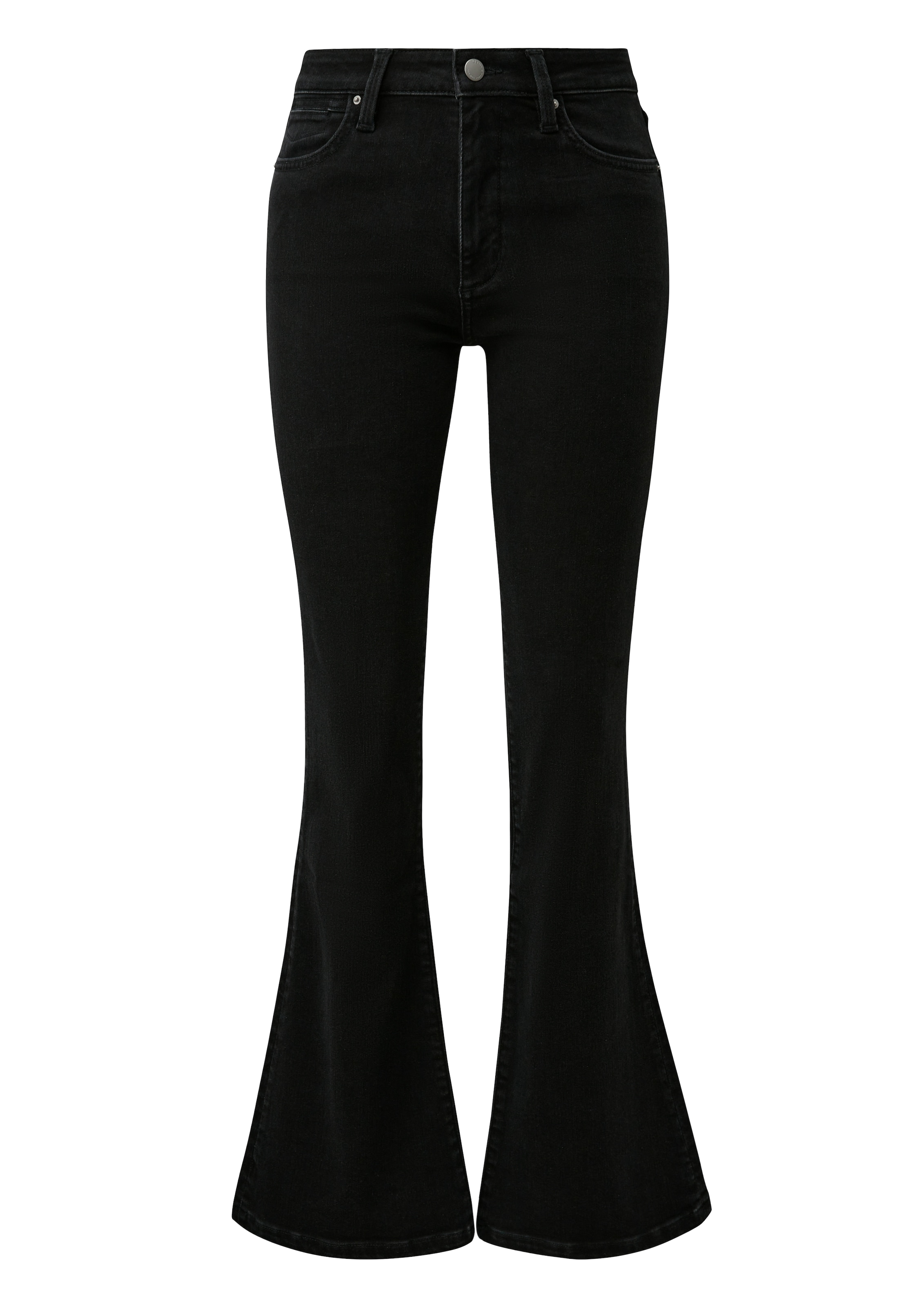 QS 5-Pocket-Jeans mit Schlag und Stretch