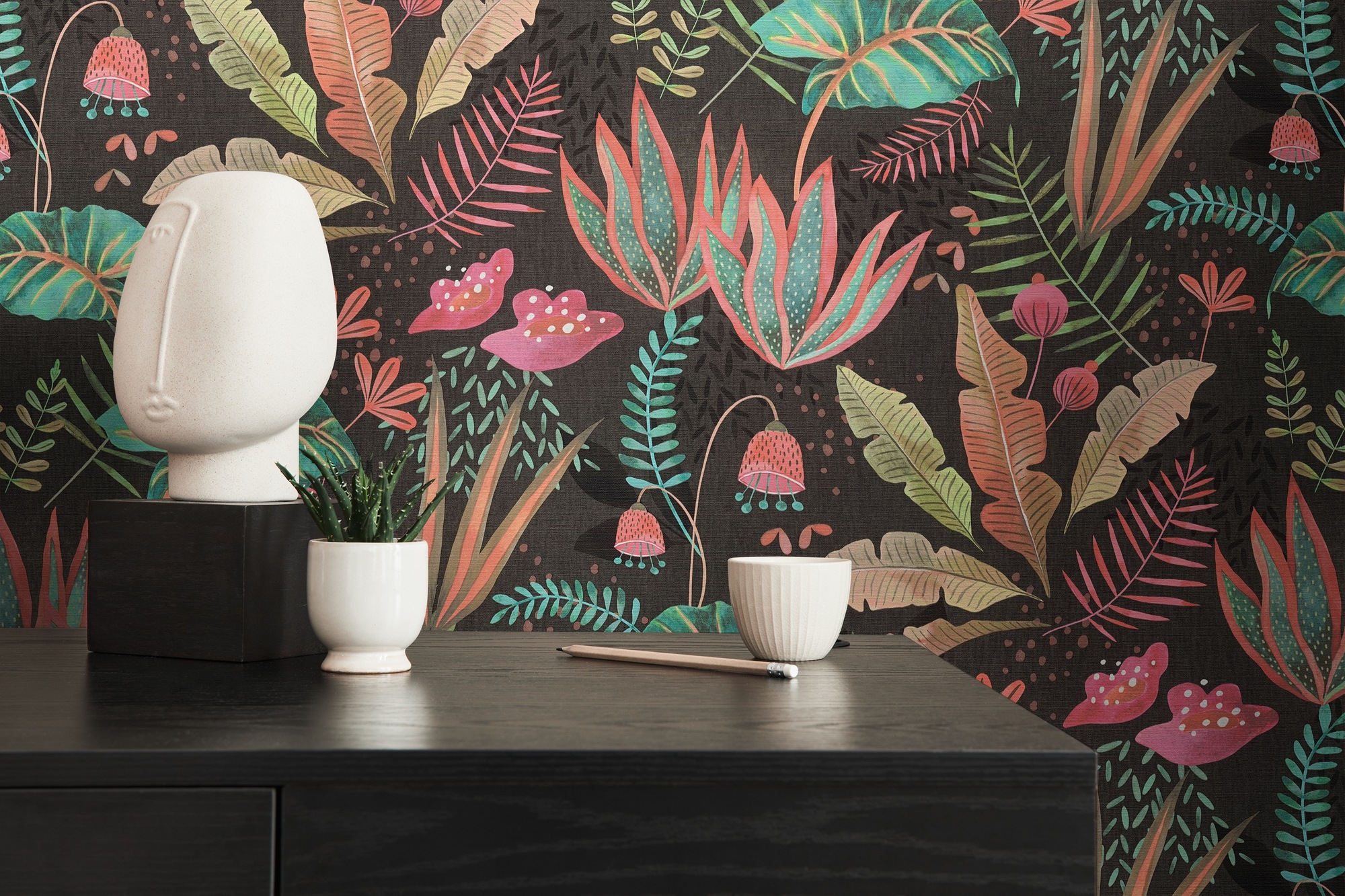 living walls Vliestapete »Famous Garden florale Tapete Mustertapete Pflanzen Blattmotiv«, matt, Vliestapete Blätter für Schlafzimmer Küche Wohnzimmer Floral Design