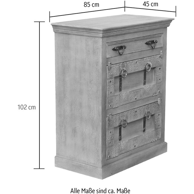 SIT Schuhschrank »Daipur«, geschnitzte Verzierungen | BAUR