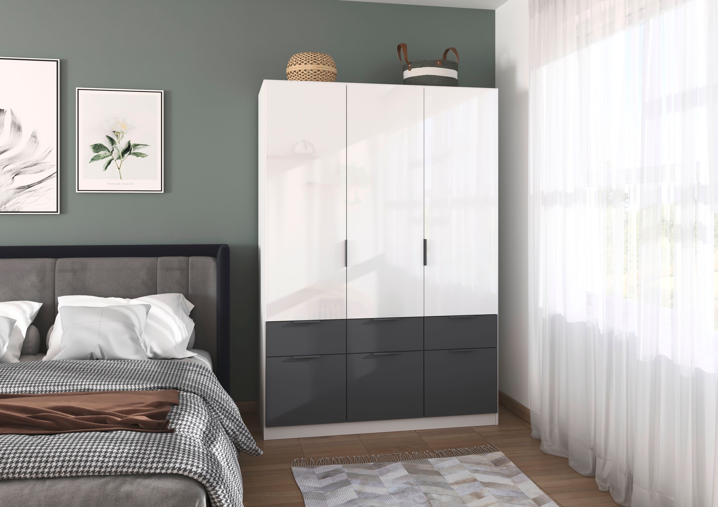 rauch Drehtürenschrank »Kleiderschrank Schrank Garderobe Schlafzimmerschrank CELLE«, in 4 Breiten und 2 Höhen, optional mit Schubkästen MADE IN GERMANY