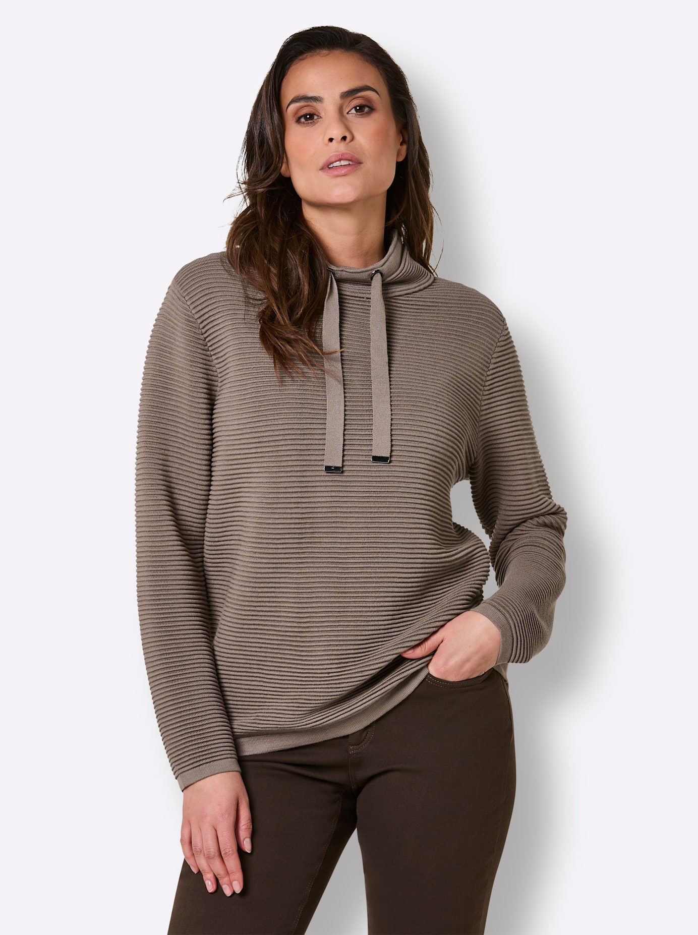 CREATION L PREMIUM Stehkragenpullover »Lyocell-Baumwoll-Pullover«