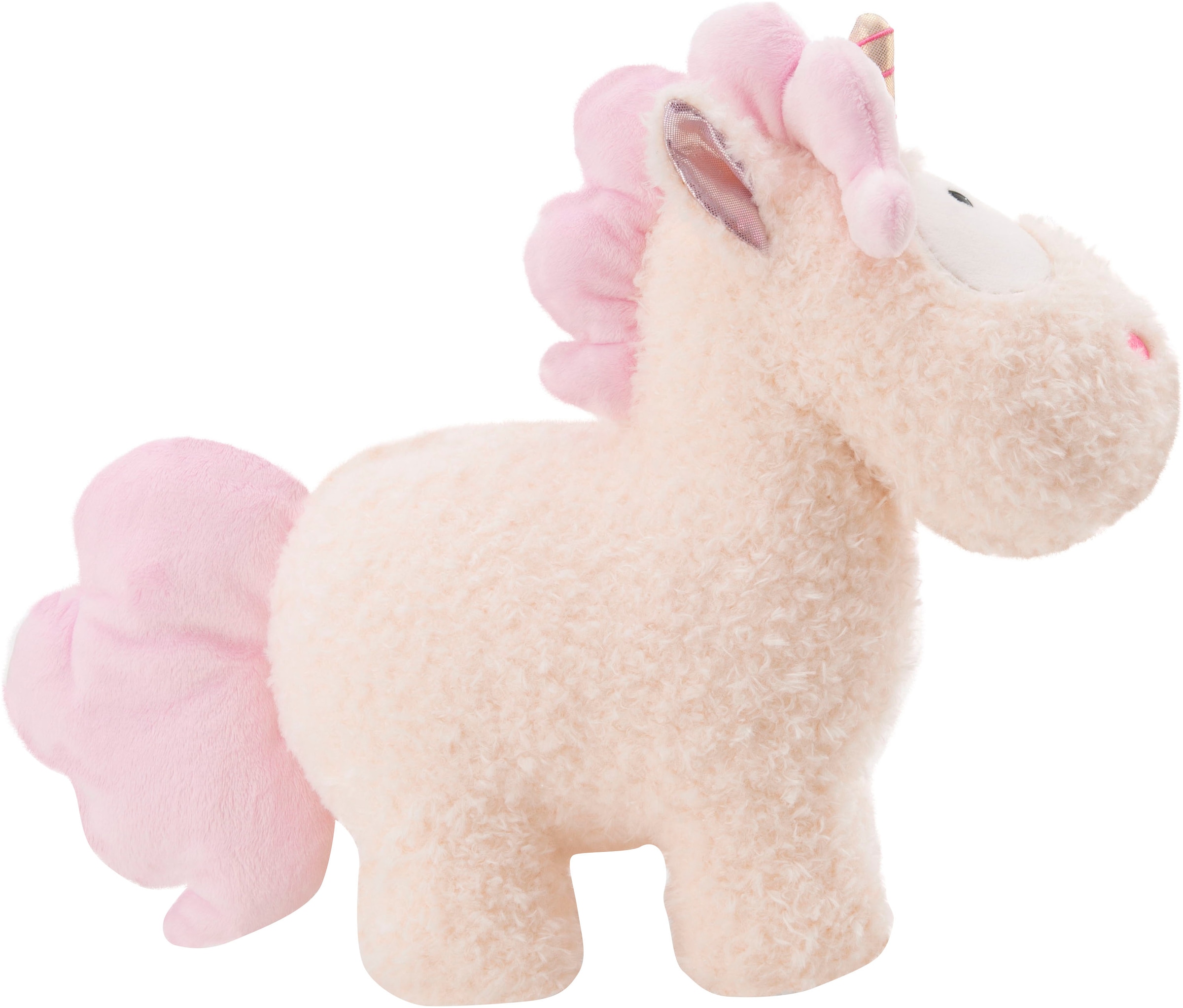 Nici Kuscheltier »Theodor & Friends GREEN, Einhorn Creamy Pink stehend 22 cm«