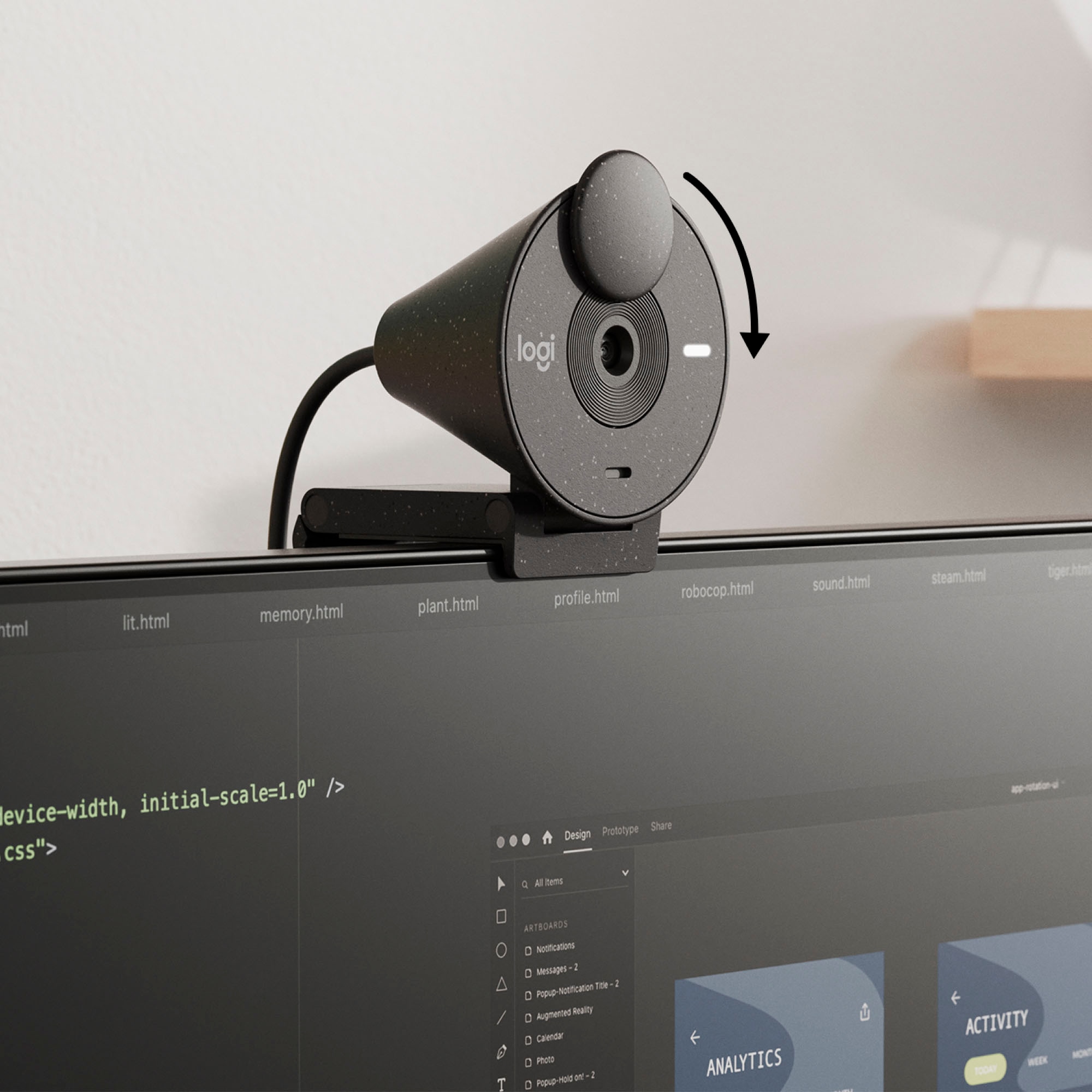 Logitech Webcam »BRIO 300«, Full HD, Mikrofon-Reichweite: Bis zu 1,22 m