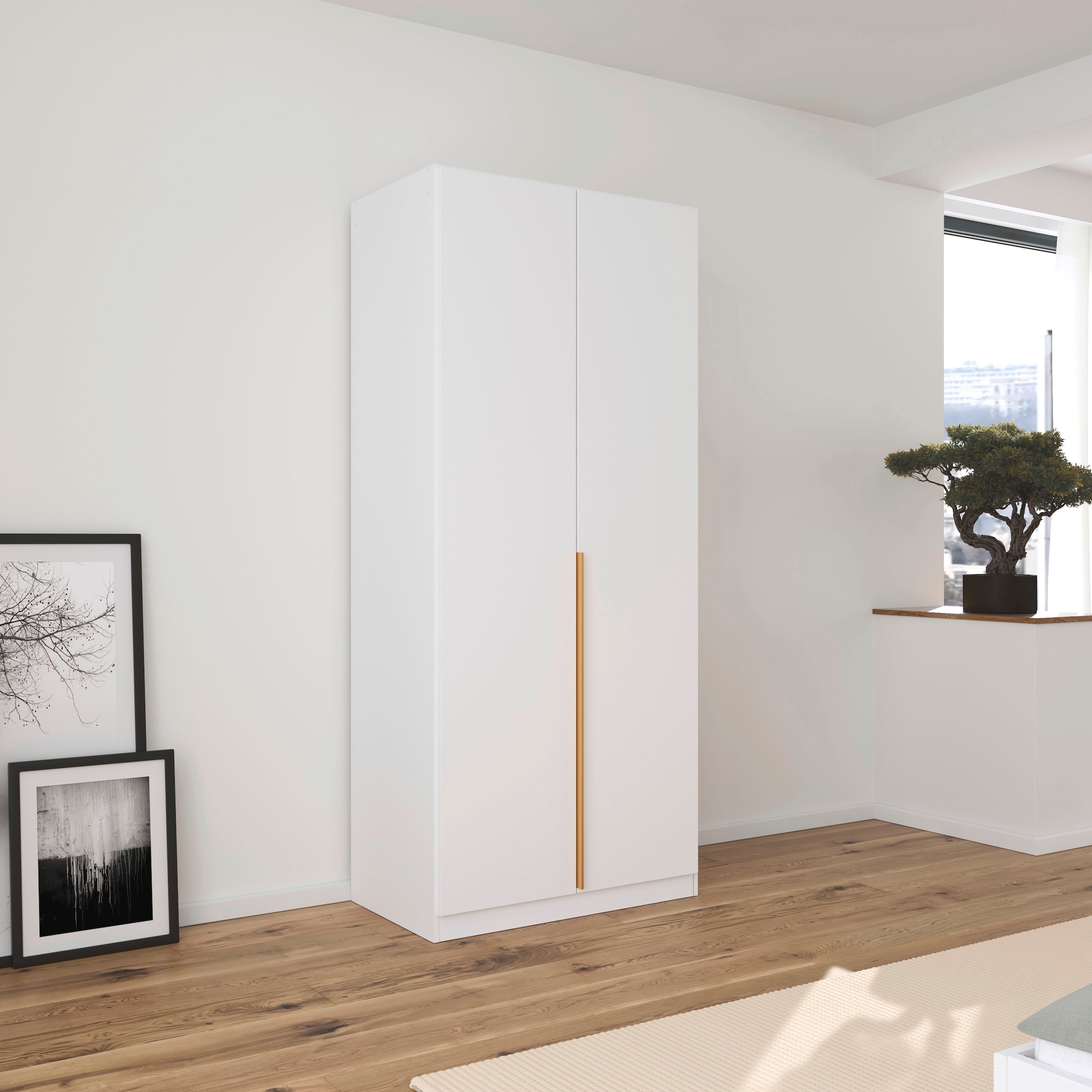 OTTO home Kleiderschrank »Mehrzweckschrank Aktenschrank Möbel Mietswohnung Garderobe AGORDO« durchdachte Innenausstattung kleine und große Räume MADE IN GERMANY