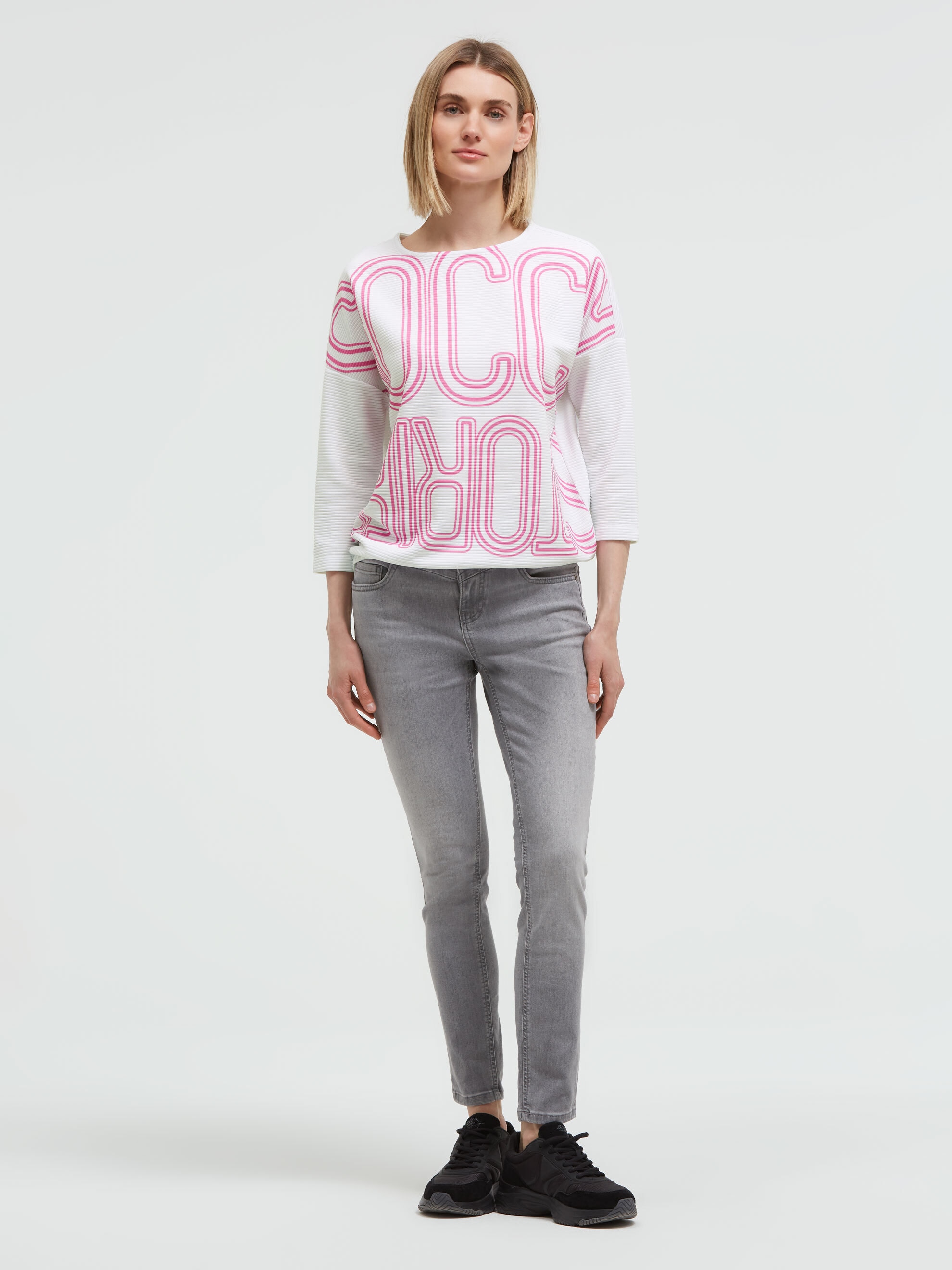 SOCCX 3/4-Arm-Shirt mit elastischem Saum