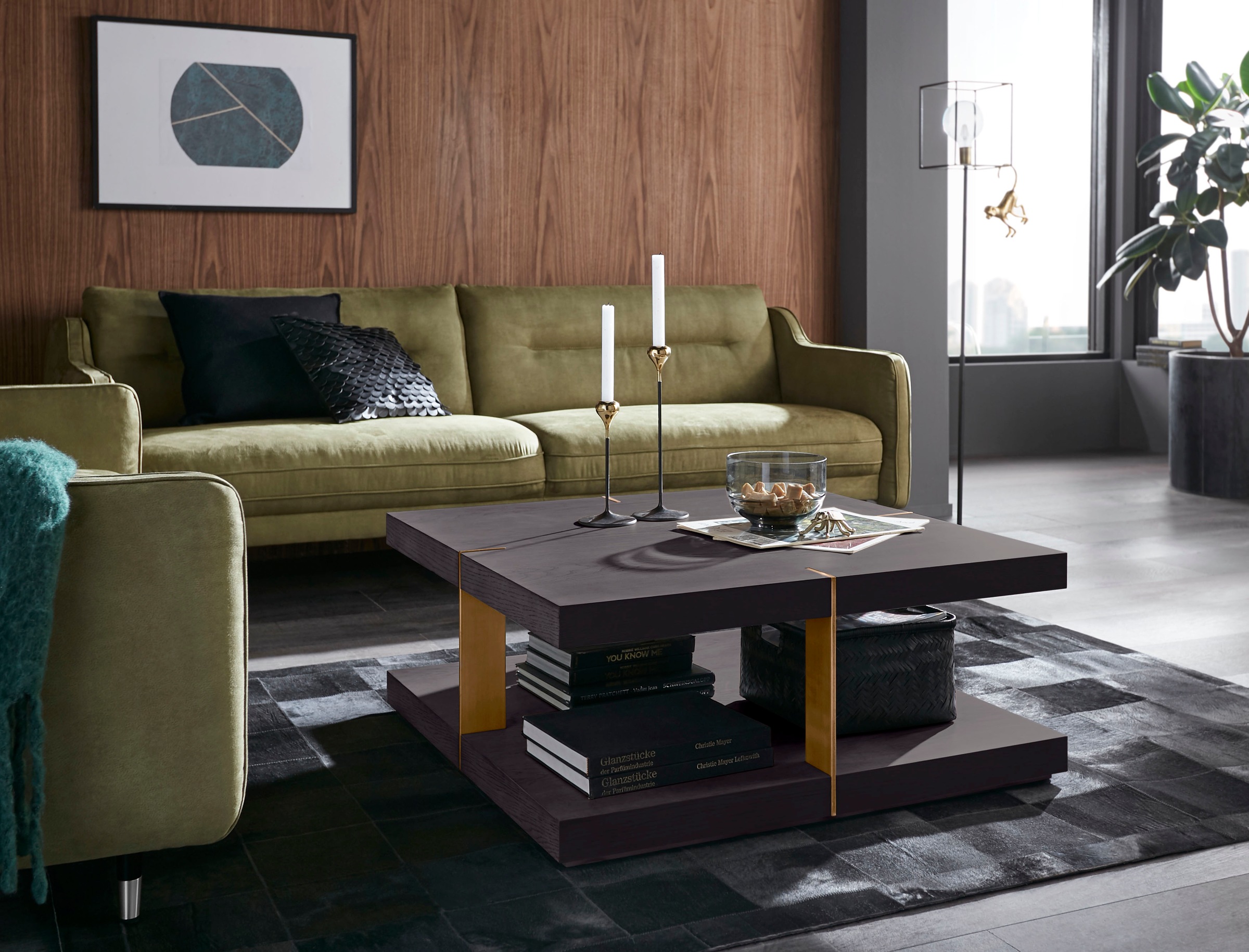 Couchtisch OTTO HOME, B:90cm H:38cm, bunt, Wohnzimmer, Tische, "Verrazzano"